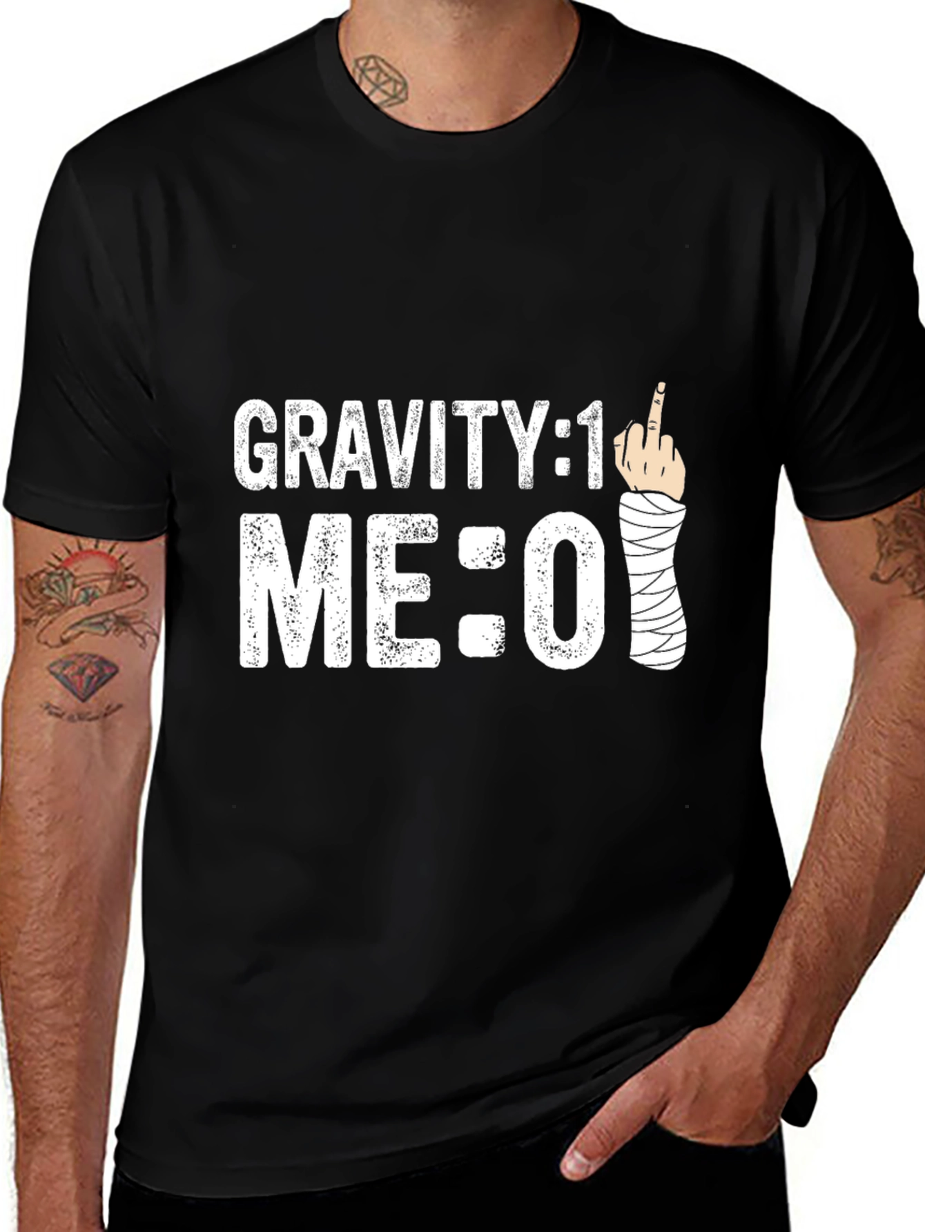 Variant 3 of Gravity 1 Me 0 Humor Tee