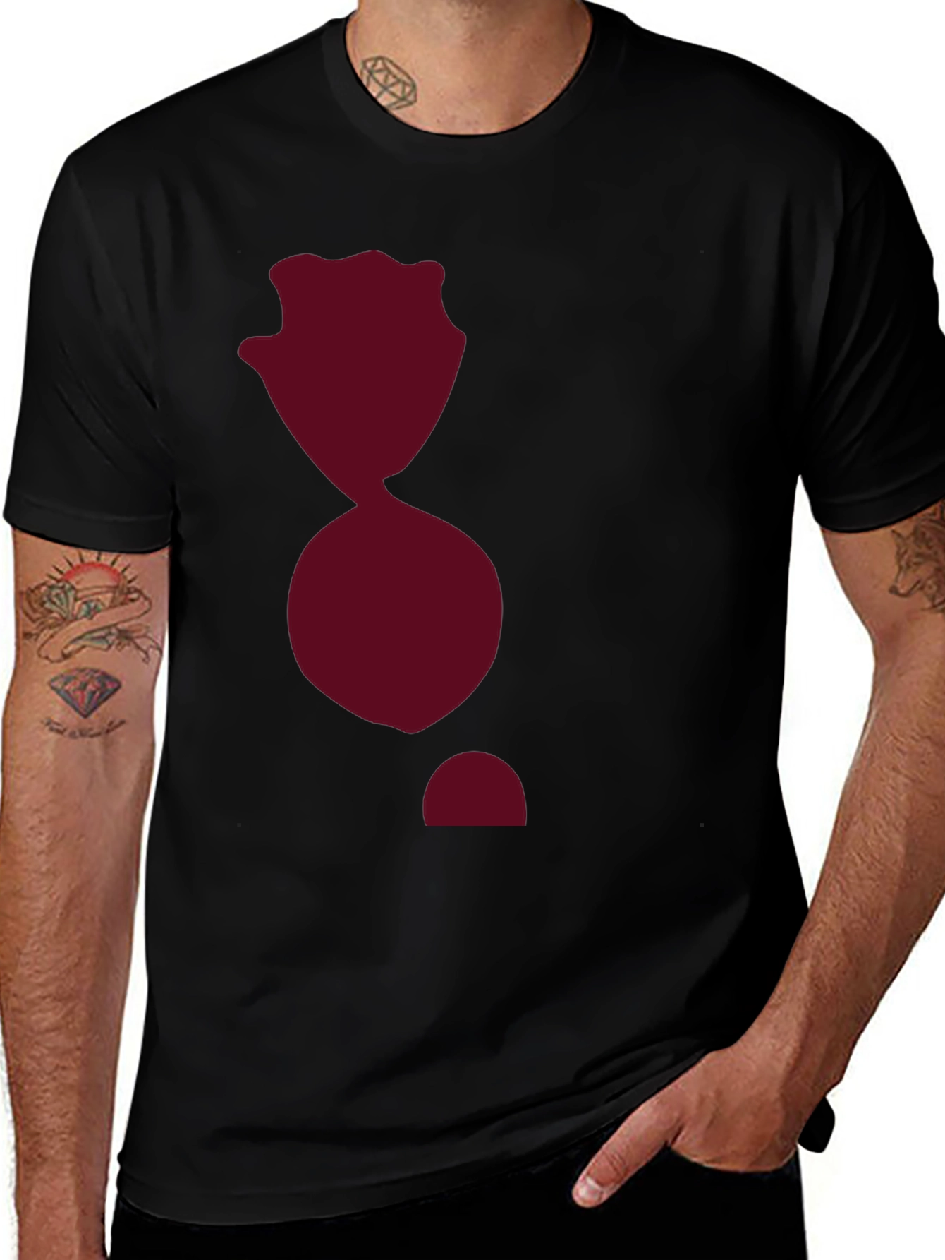 Variant 20 of Black T-Shirt with Abstract Graphic