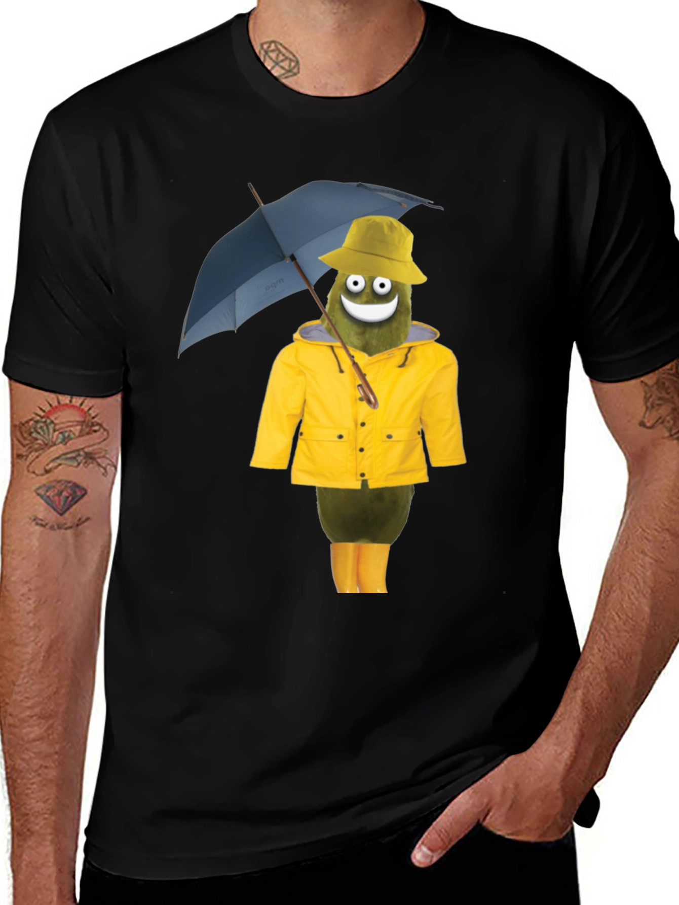 Variant 22 of Pickle Character Raincoat Graphic Tee