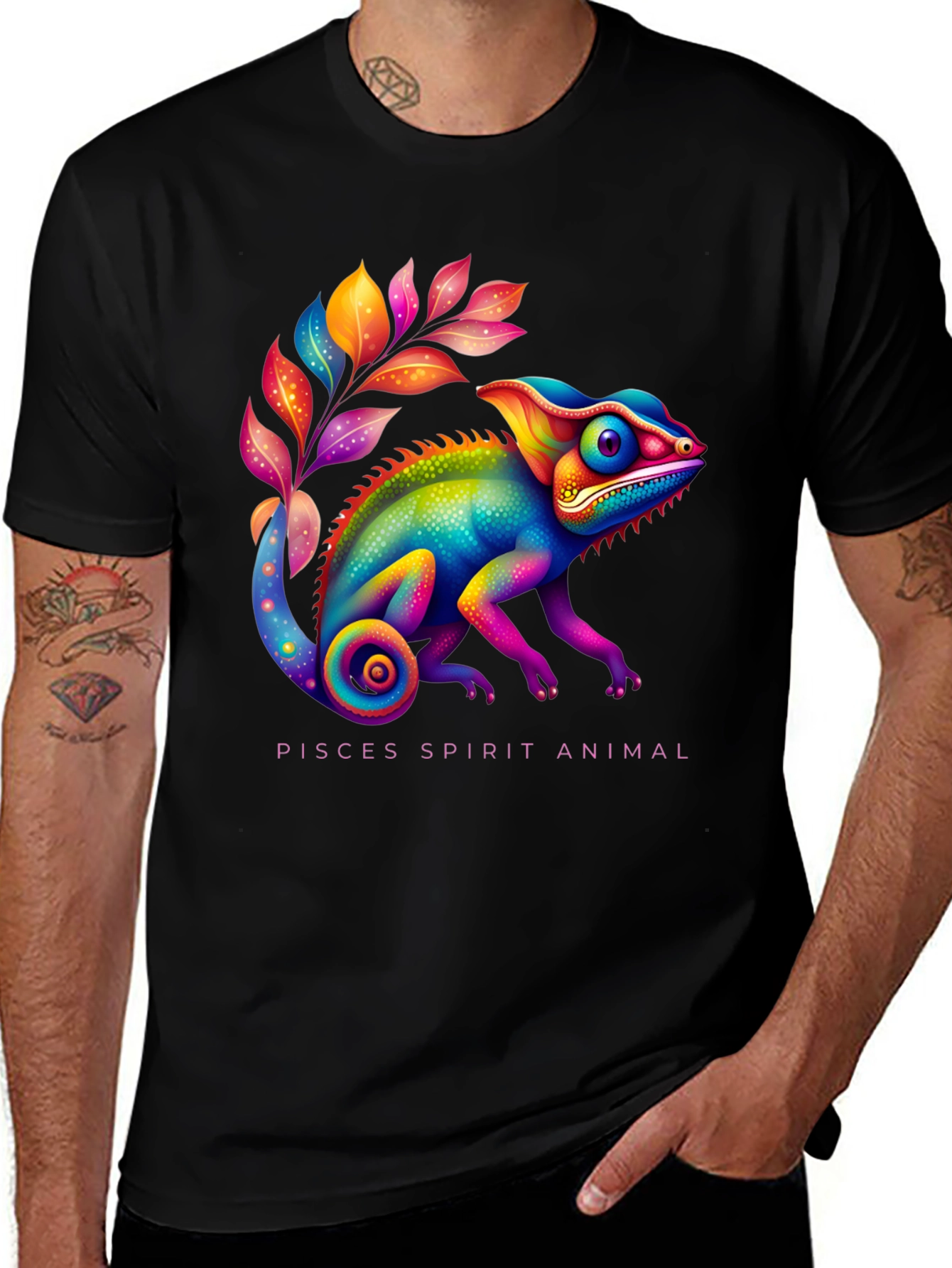 Pisces Chameleon Spirit Animal T-Shirt