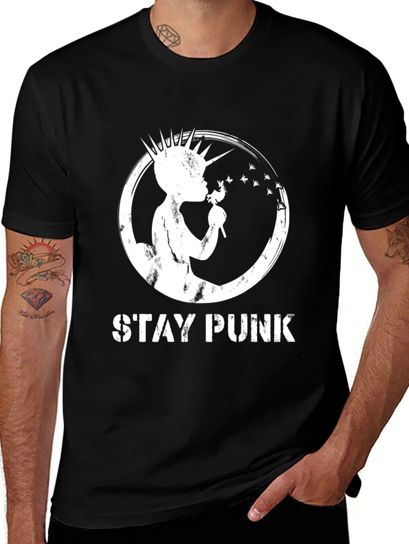 Variant 3 of Stay Punk Black Graphic T-Shirt