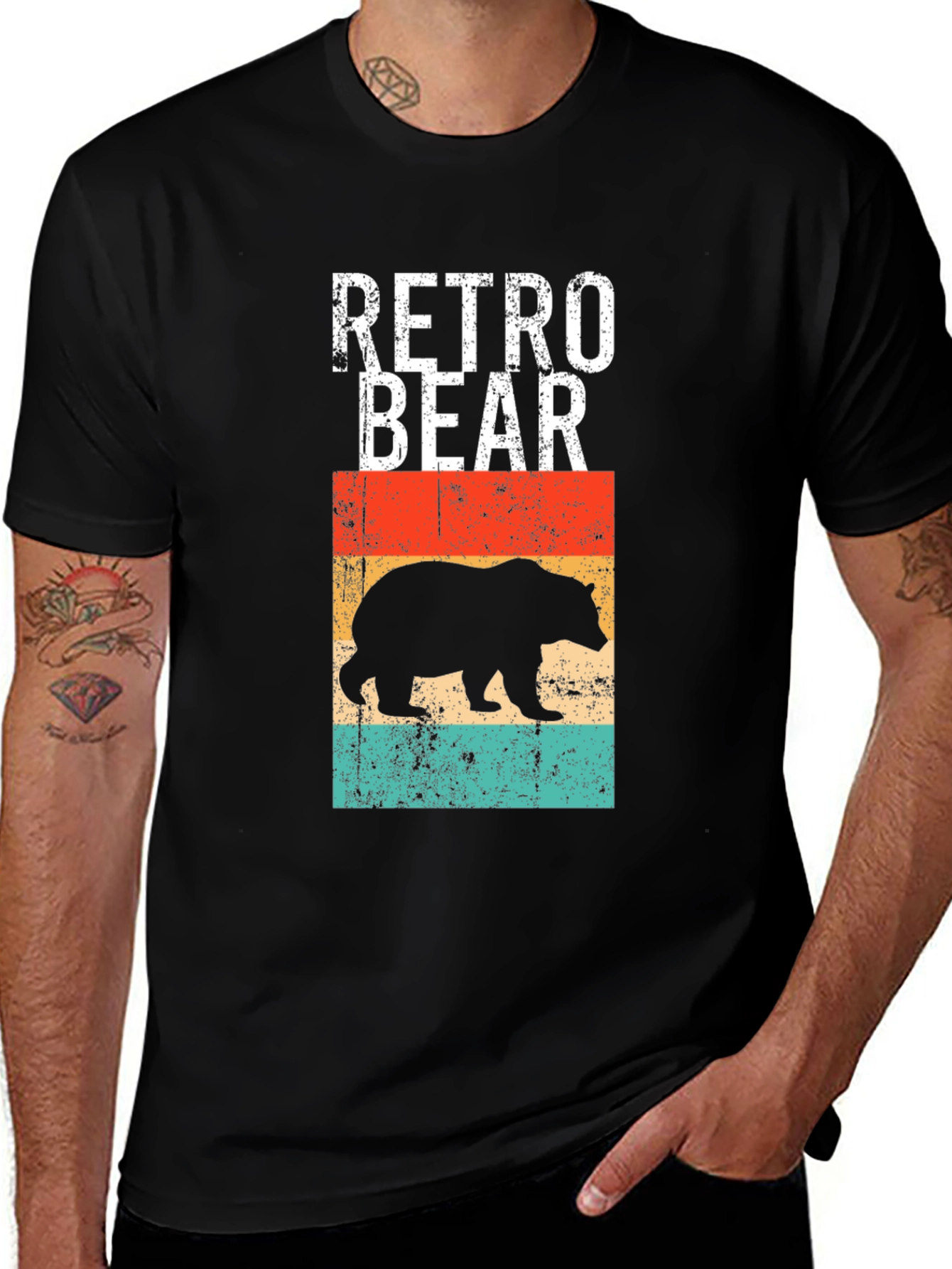 Variant 15 of Retro Bear Graphic Tee - Vintage Style Comfort