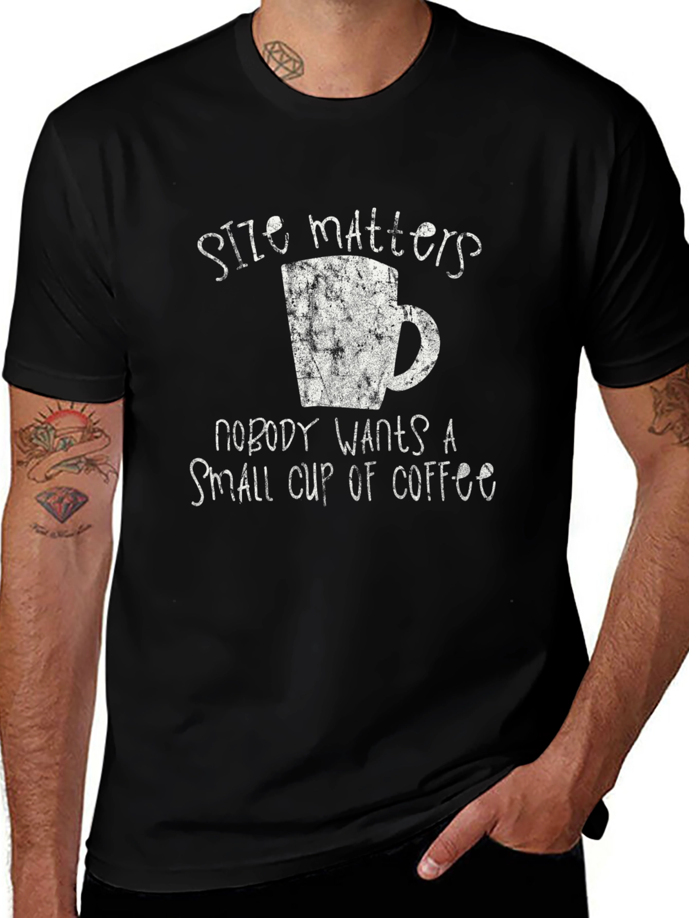 Variant 13 of Size Matters Coffee T-Shirt