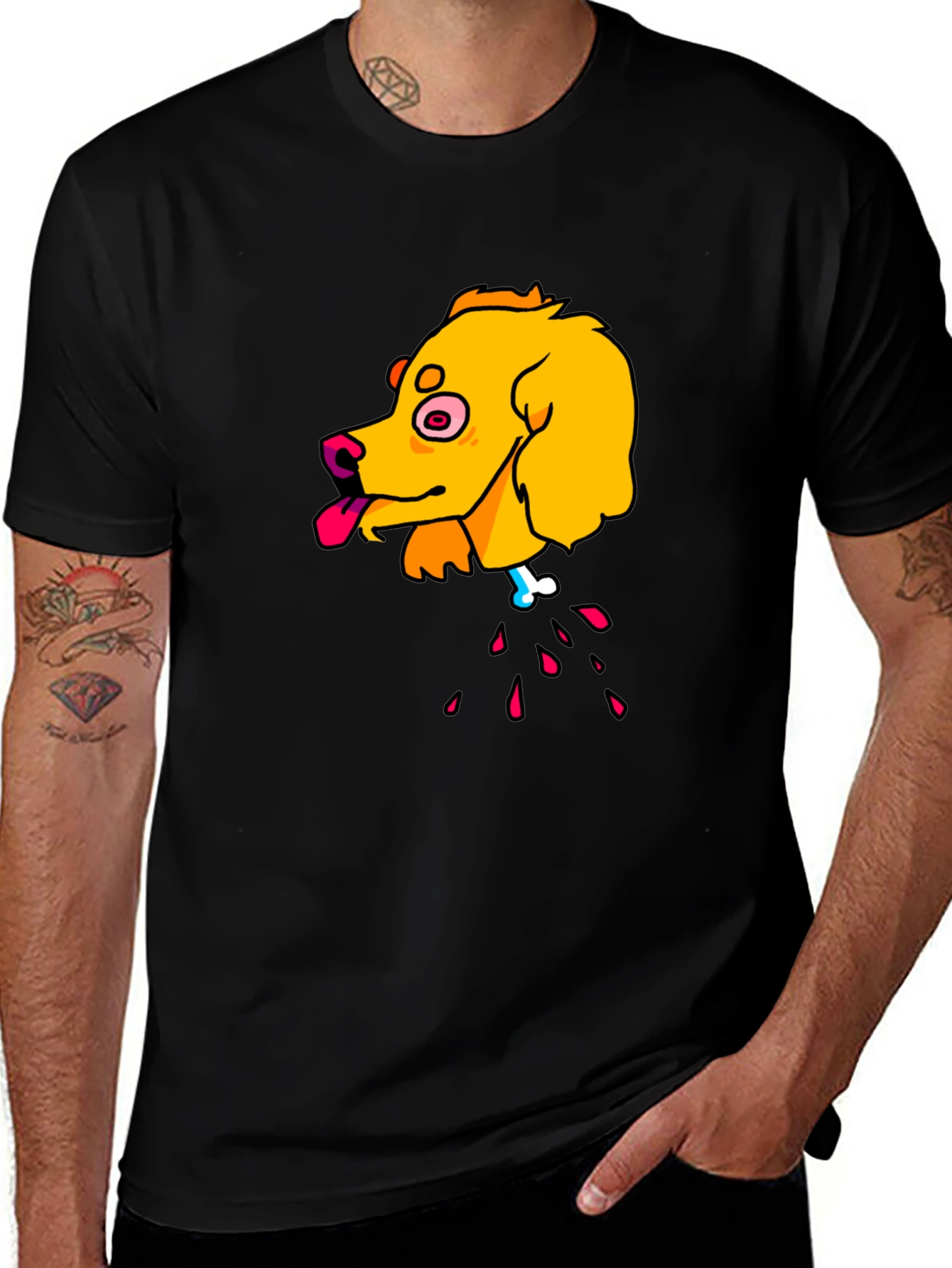 Variant 6 of Cartoon Dog Head T-Shirt