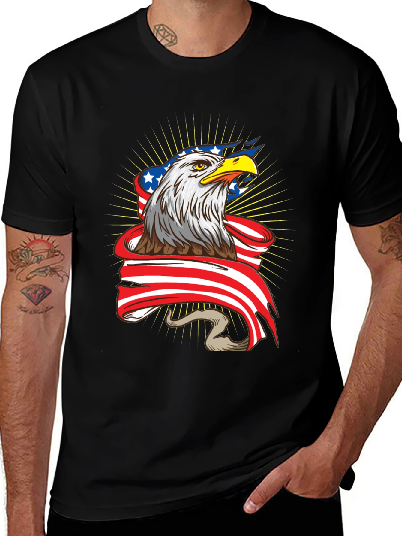 Variant 26 of American Eagle Graphic T-Shirt - Patriotic Design