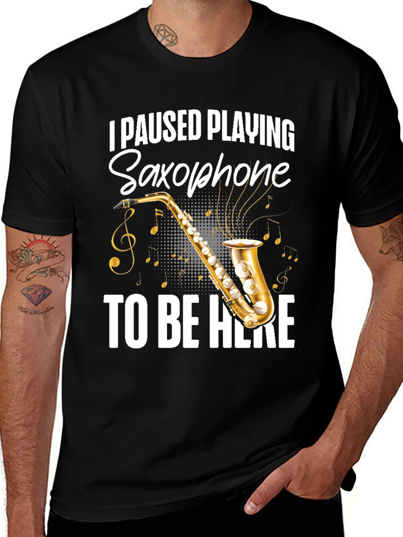 Variant 23 of I Paused Playing Saxophone T-Shirt