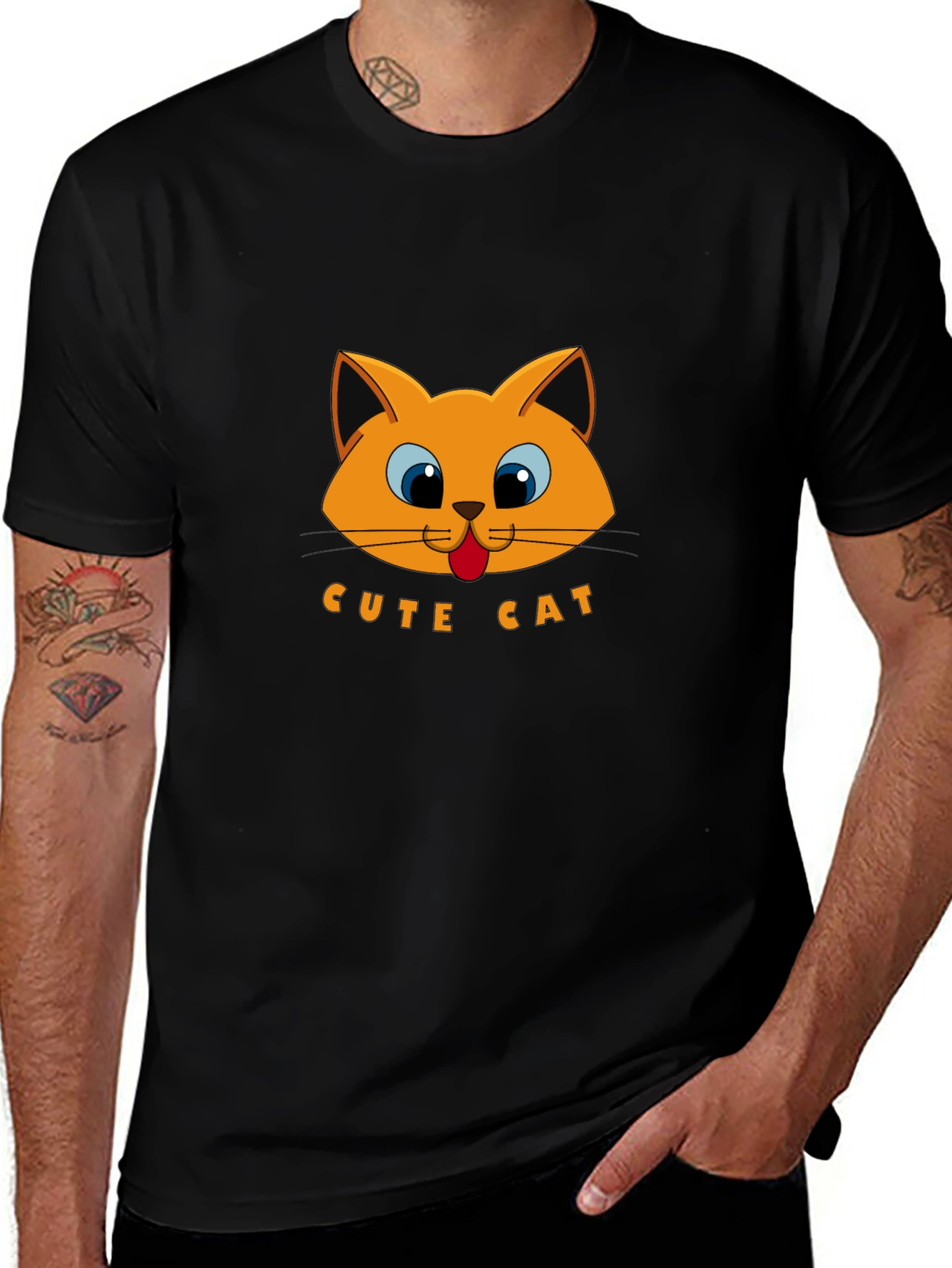 Variant 6 of Cute Cat Graphic T-Shirt