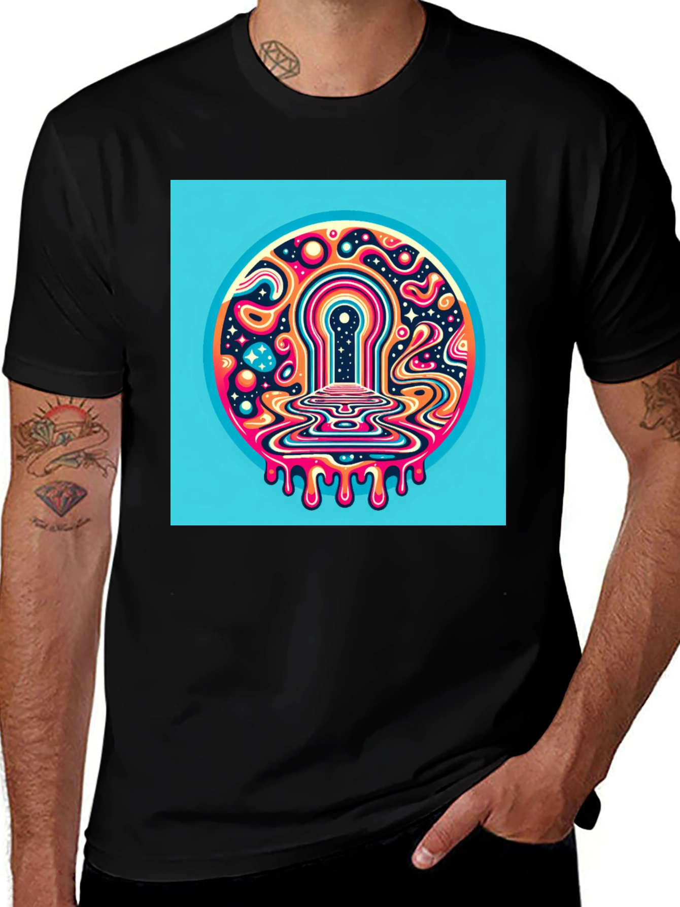 Variant 11 of Psychedelic Keyhole T-Shirt