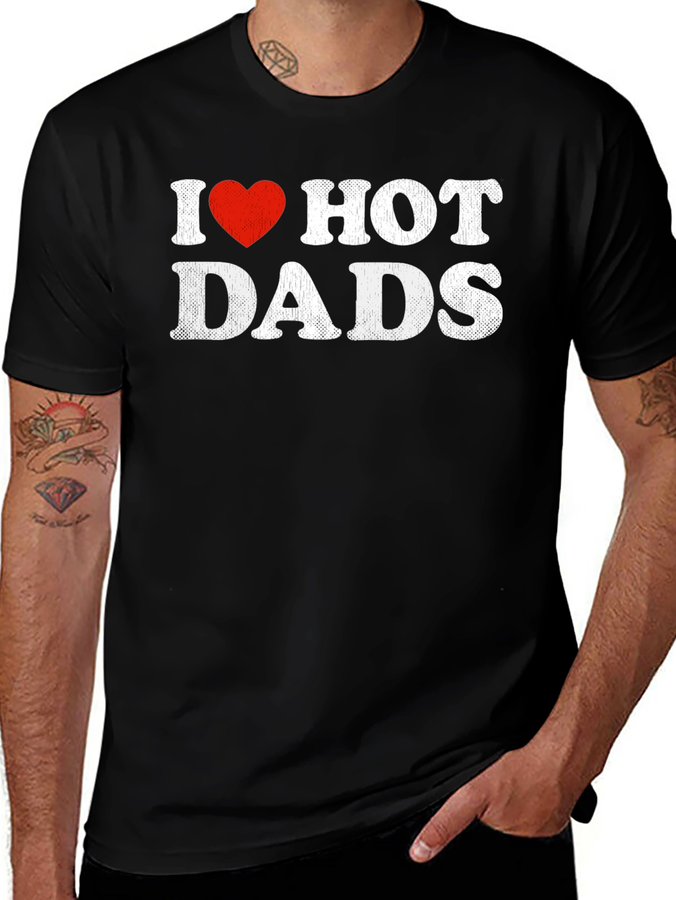 Variant 6 of I Heart Hot Dads Graphic T-Shirt
