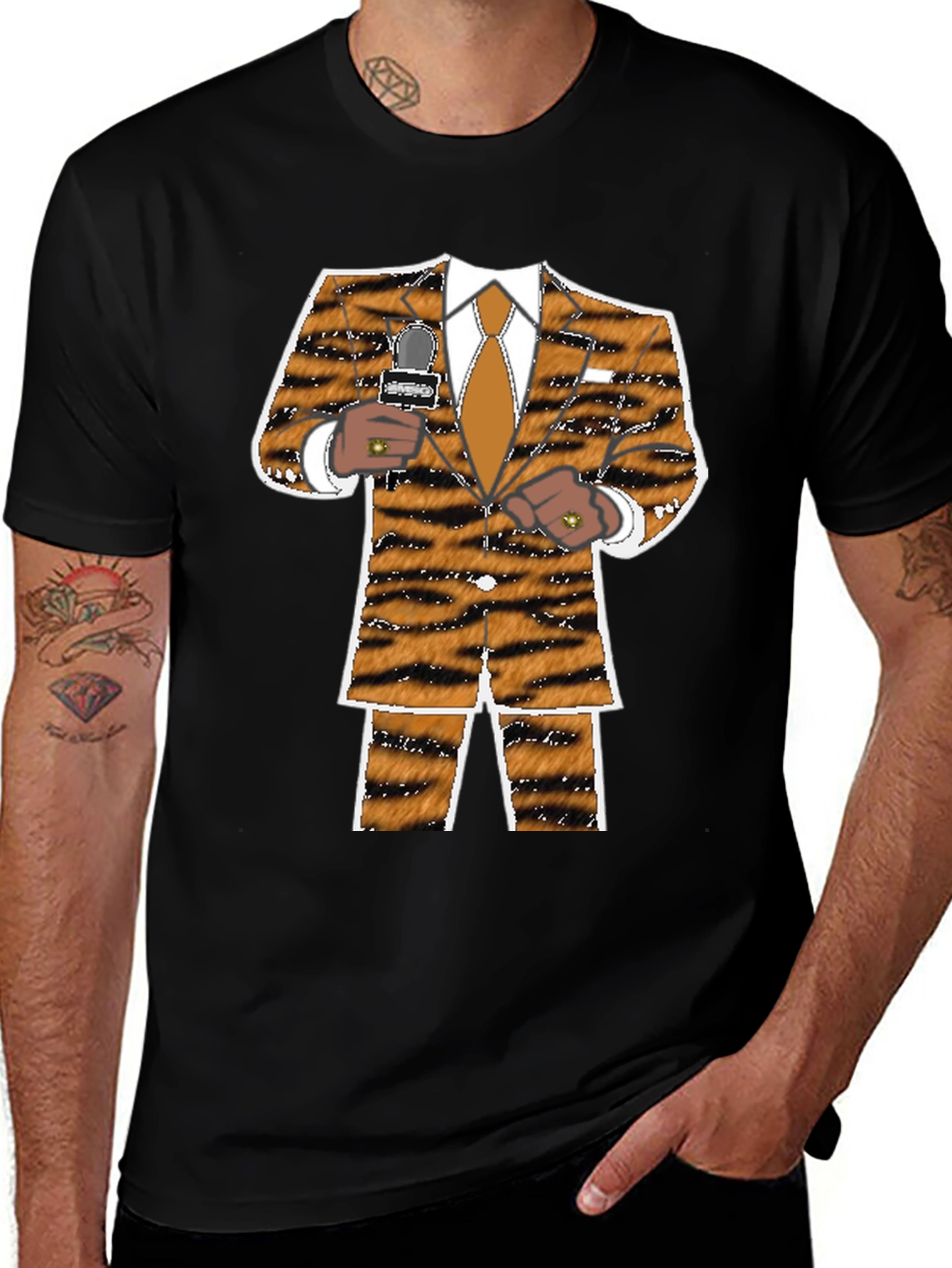 Variant 28 of Tiger Suit Graphic Tee - Stylish & Unique