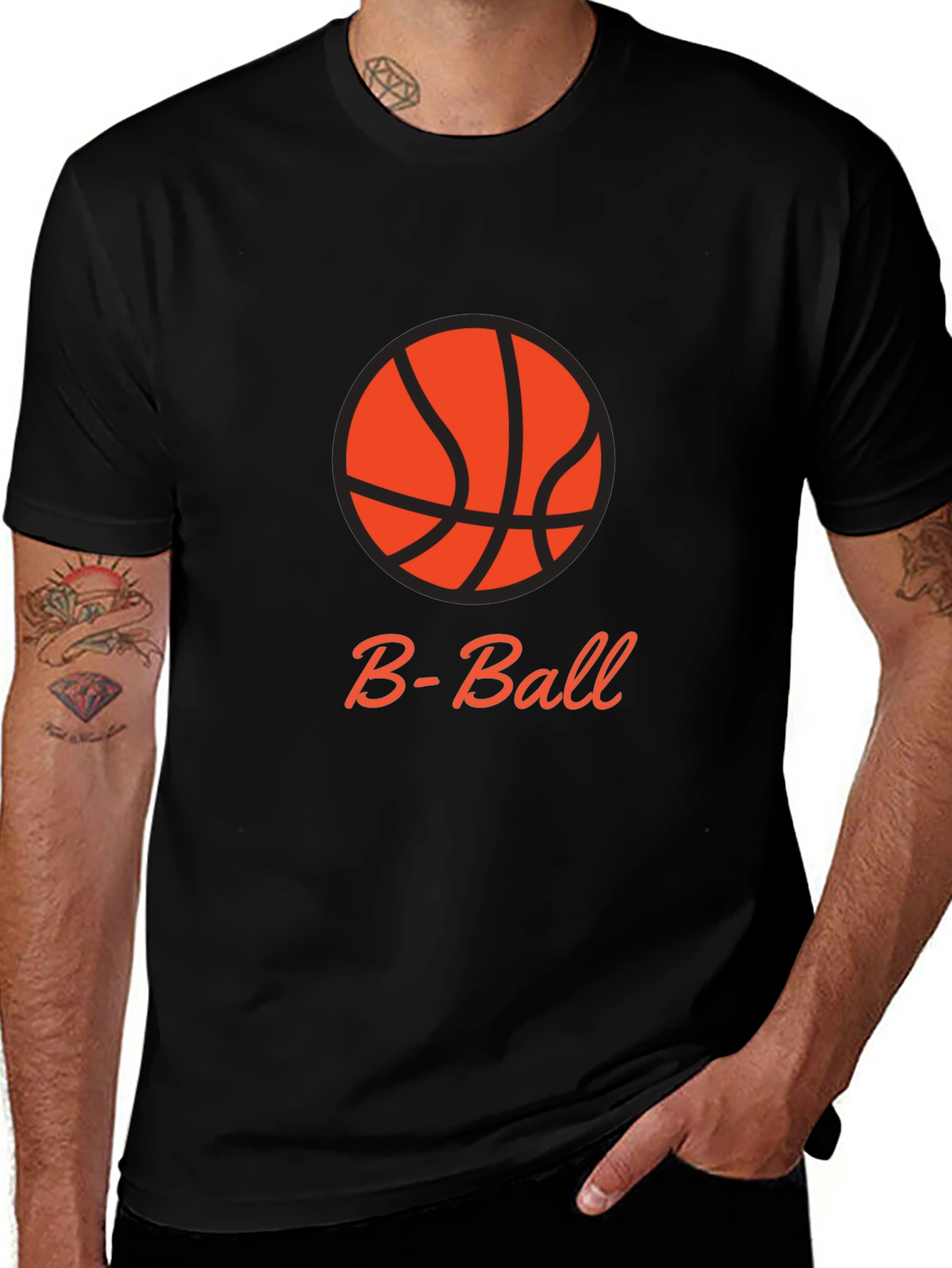 Variant 10 of B-Ball Black T-Shirt - Sporty & Stylish