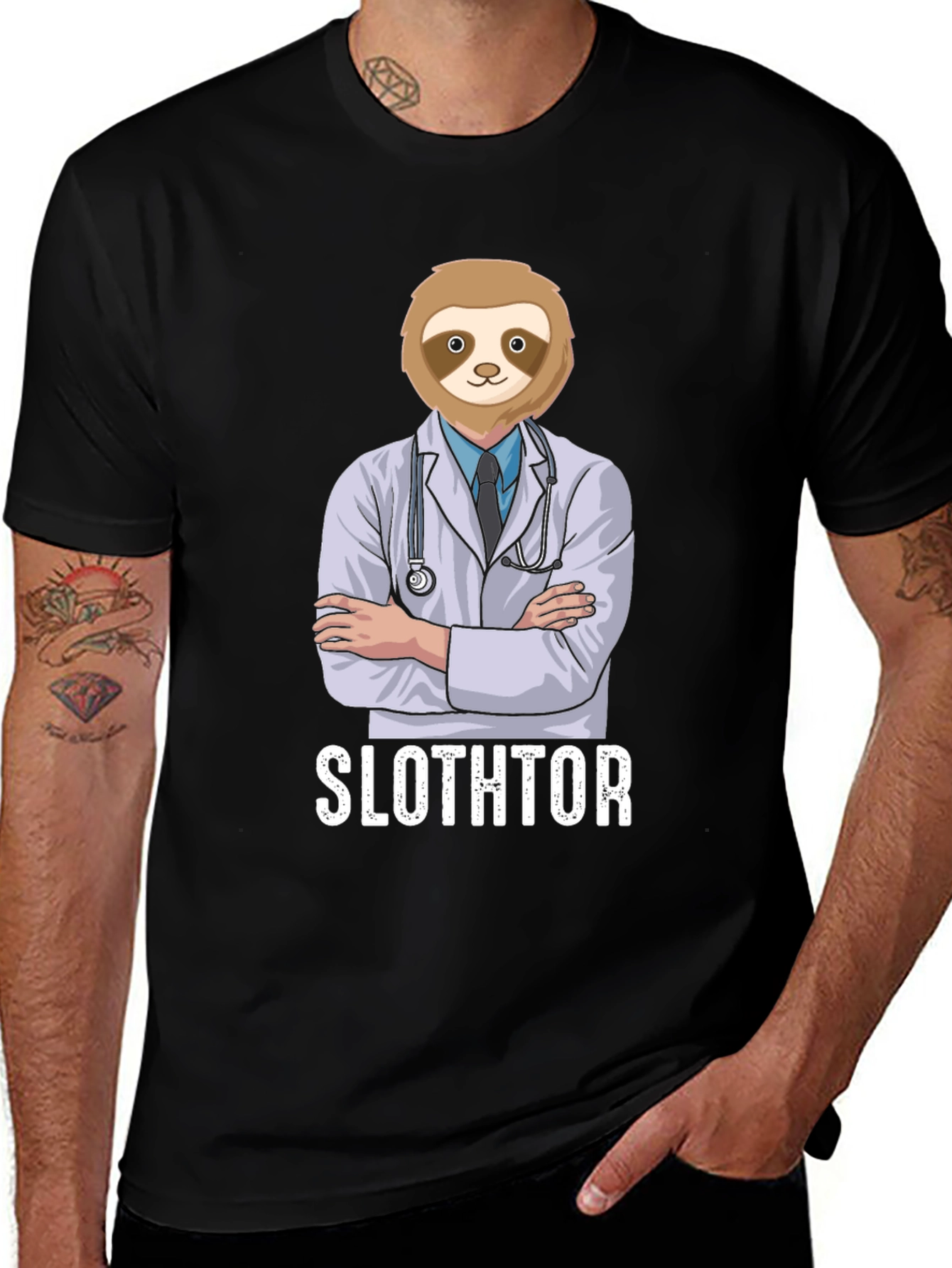 Variant 28 of Sloth Doctor T-Shirt - Funny Slothtor Design