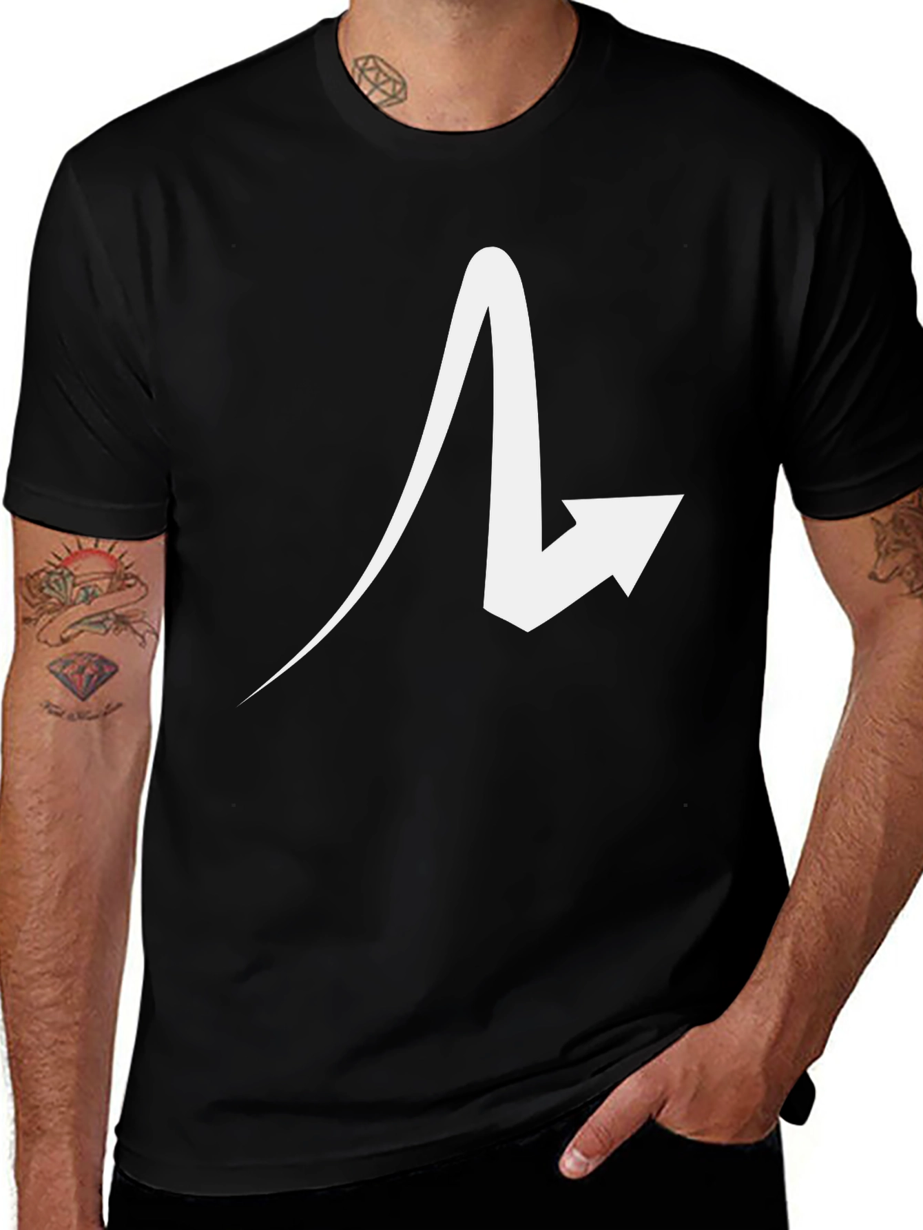Variant 17 of Abstract Arrow Black T-Shirt