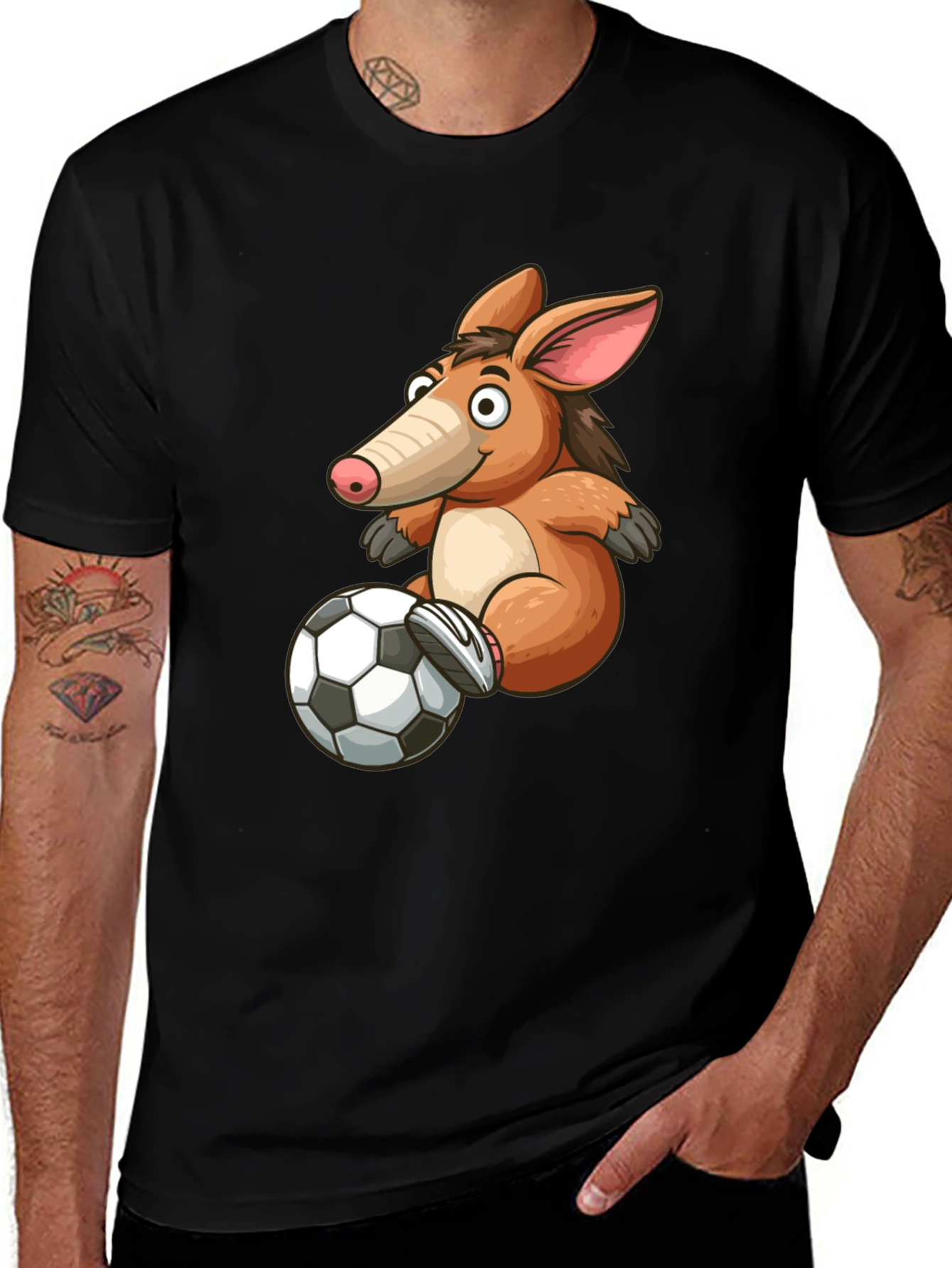 Variant 15 of Aardvark Soccer T-Shirt - Kickin' It!