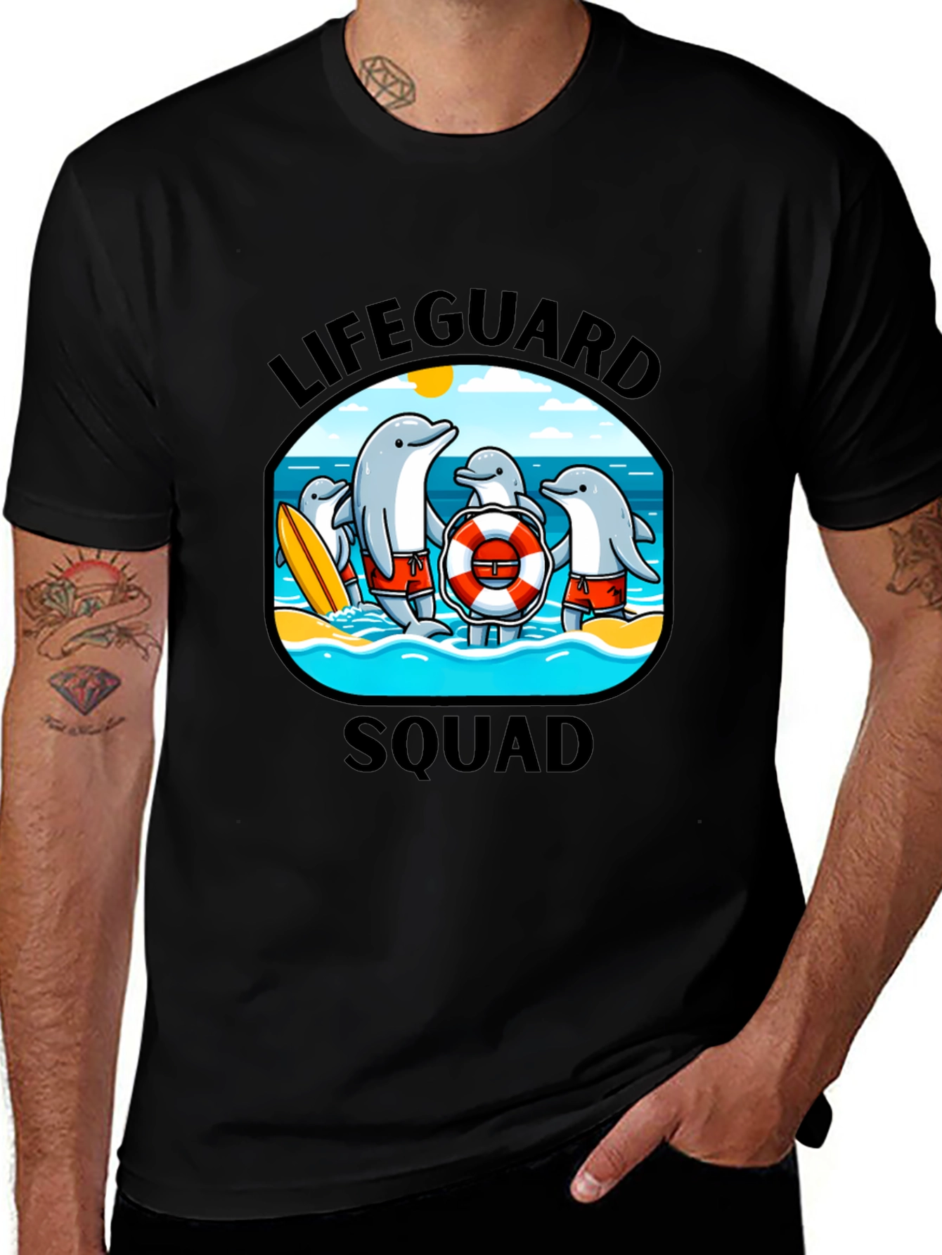 Variant 25 of Lifeguard Squad Dolphin Graphic T-Shirt
