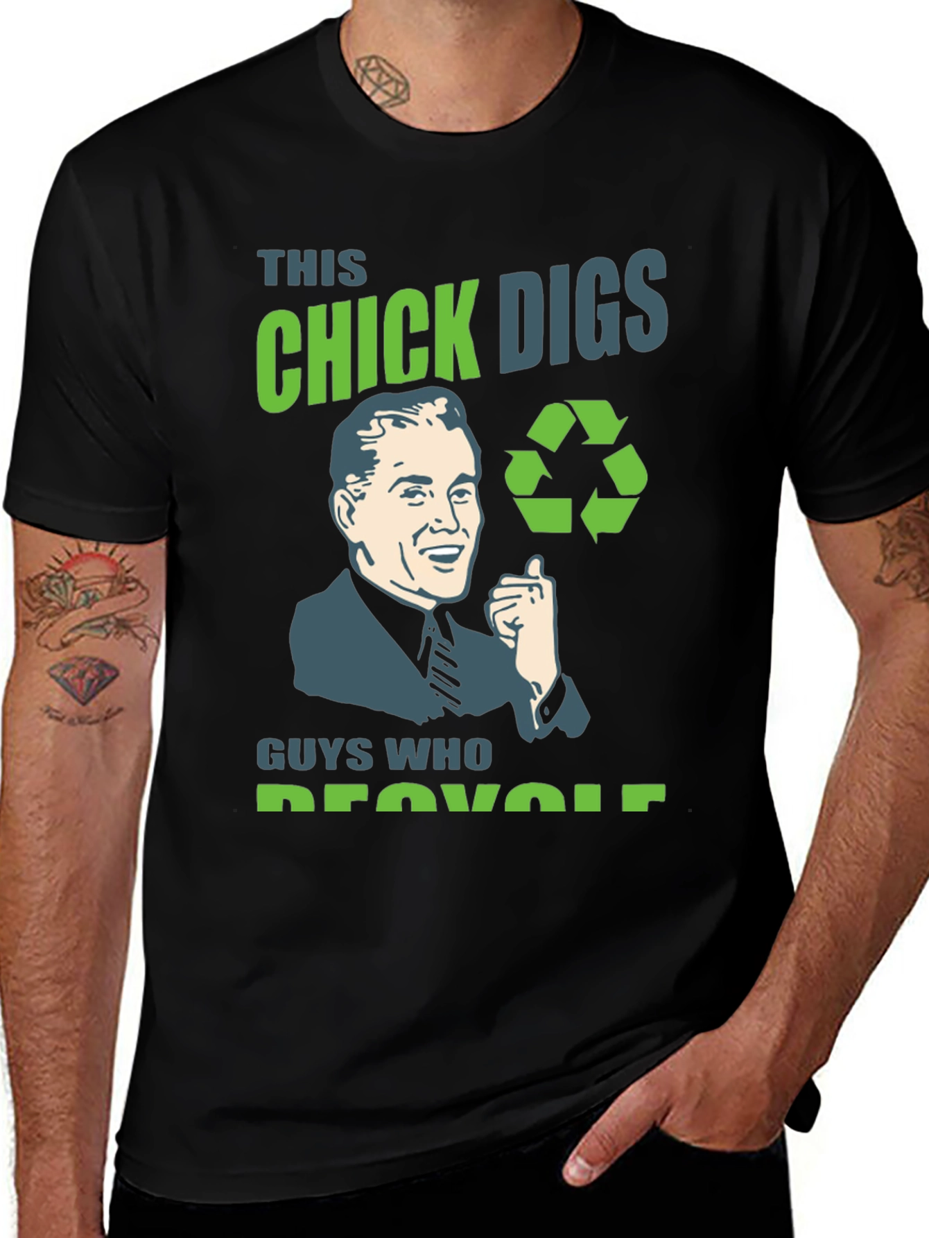 Variant 11 of This Chick Digs Guys Who Recycle T-Shirt