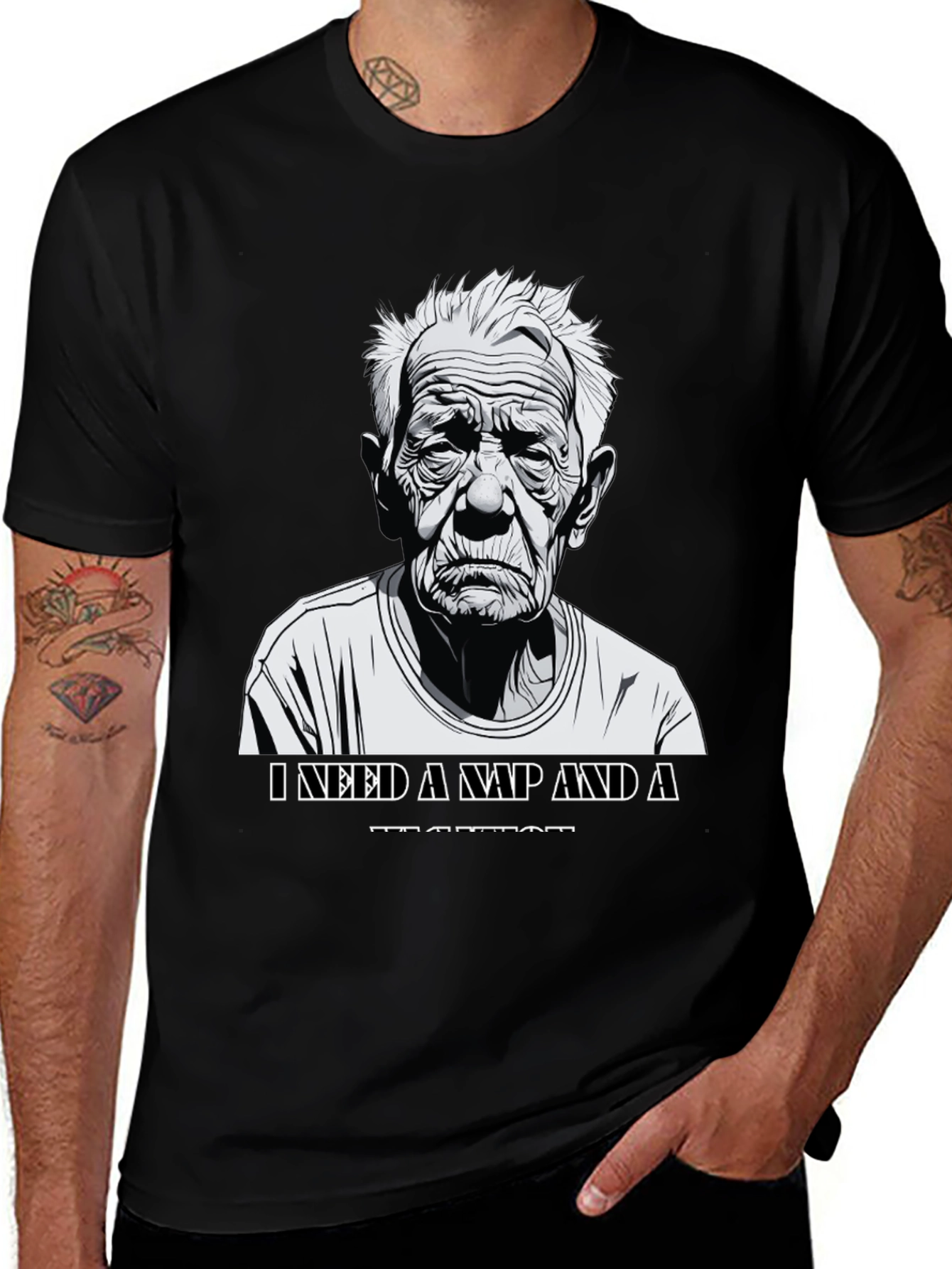 Variant 4 of Funny Old Man Nap T-Shirt