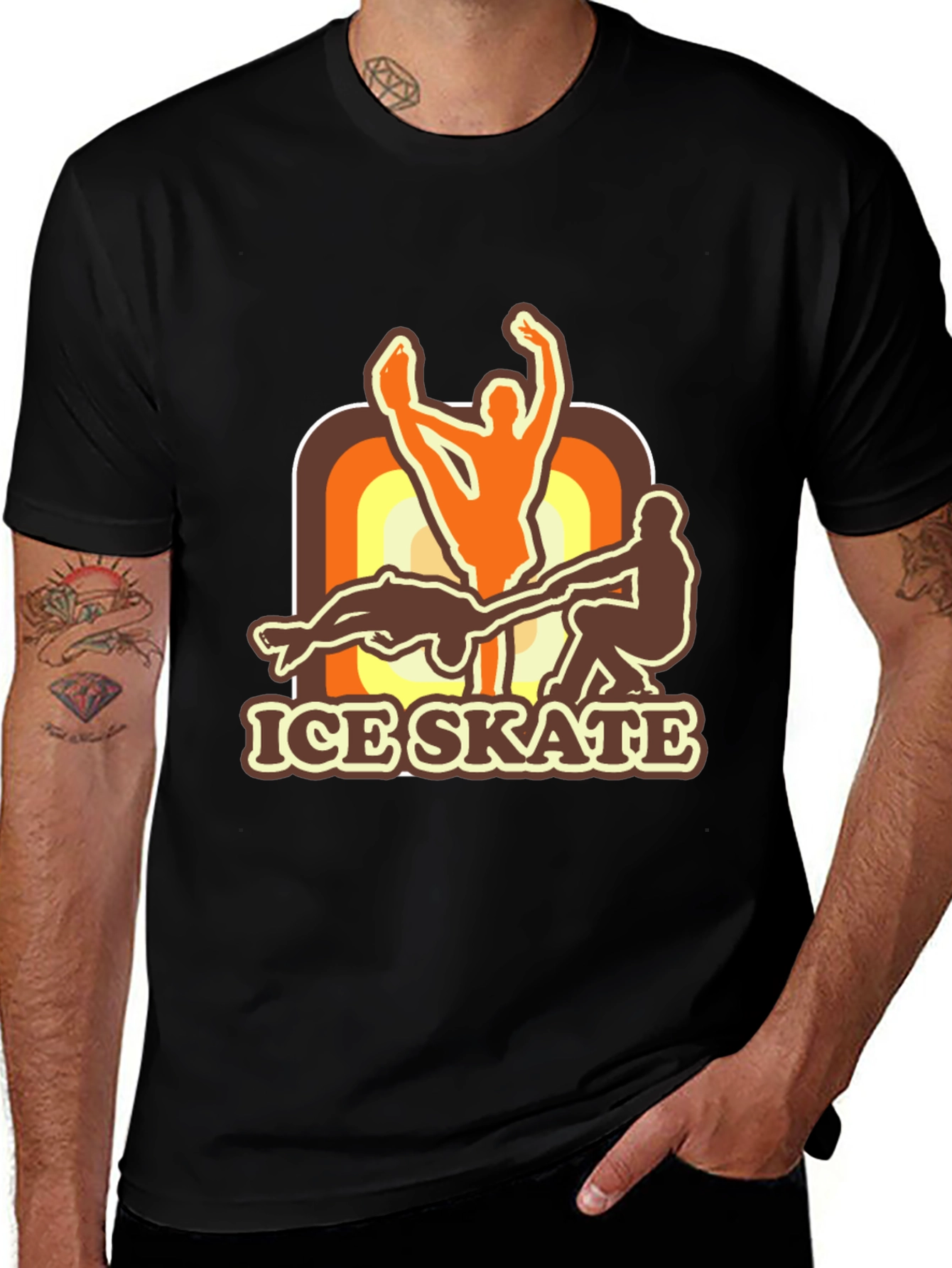 Variant 6 of Vintage Ice Skate Graphic T-Shirt - Retro Style