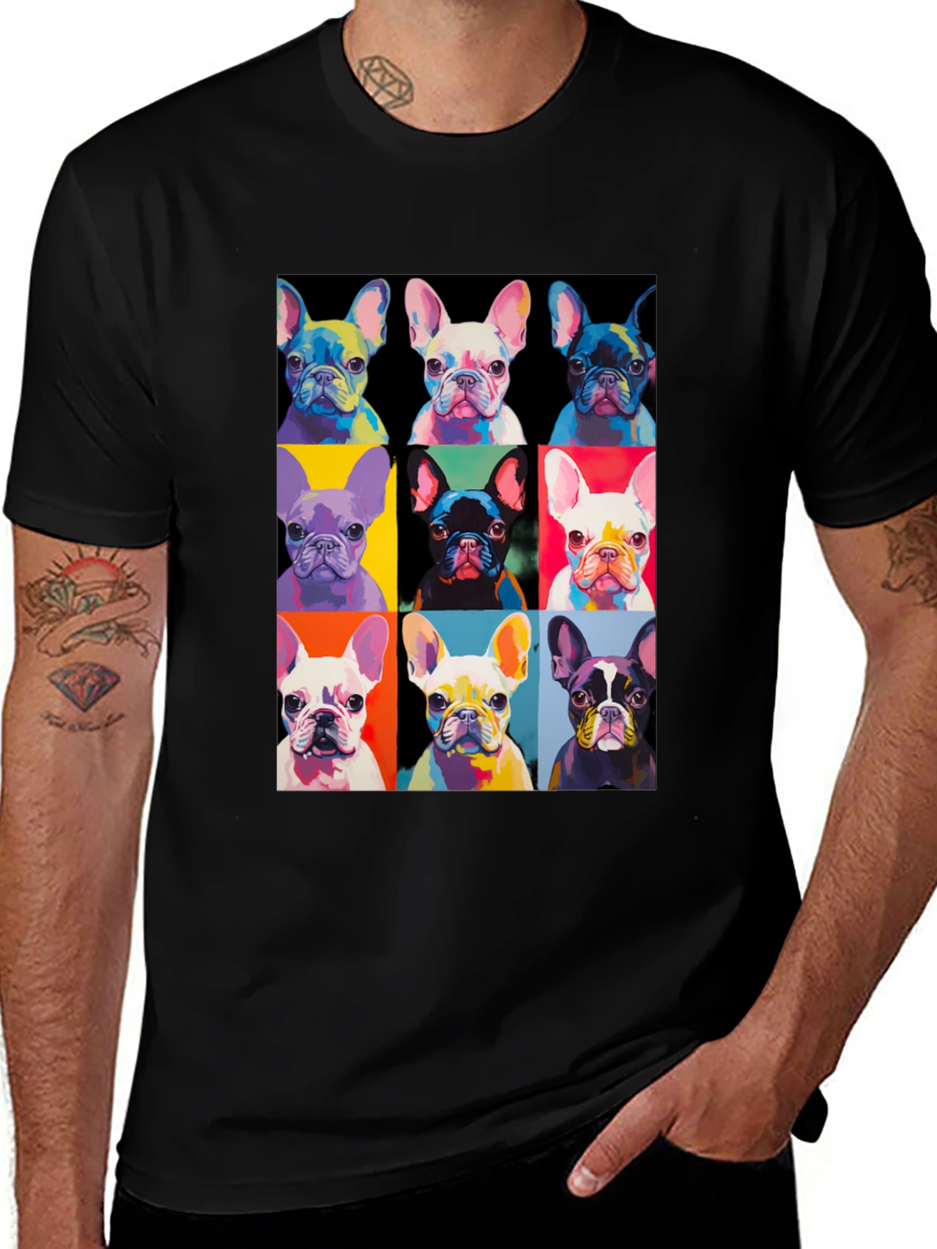 Pop Art French Bulldog Graphic Tee