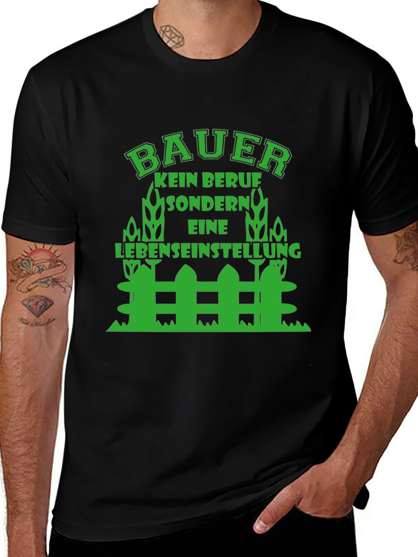 Variant 9 of Farmer Lifestyle T-Shirt - Green Design