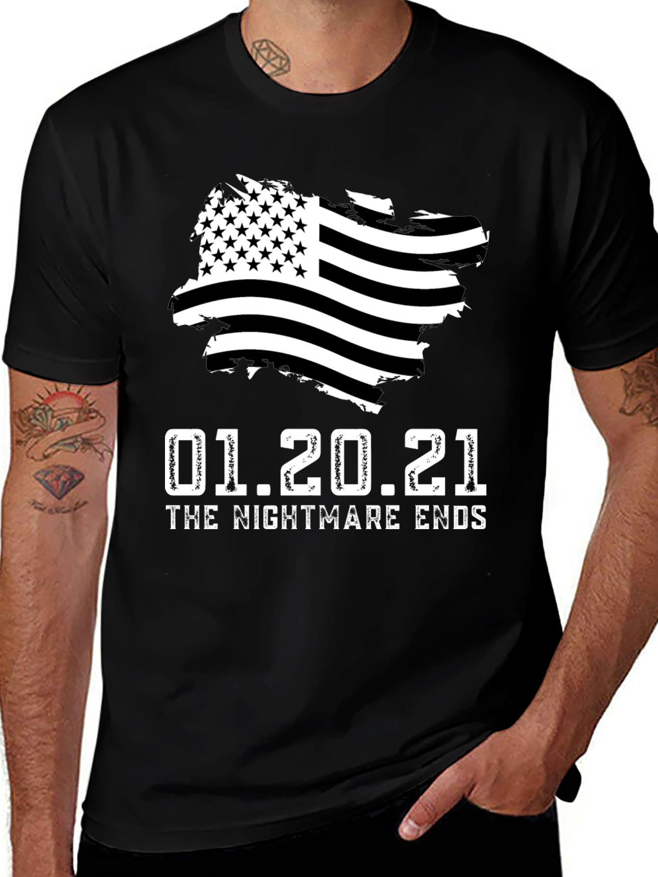Variant 3 of 01.20.21 The Nightmare Ends T-Shirt