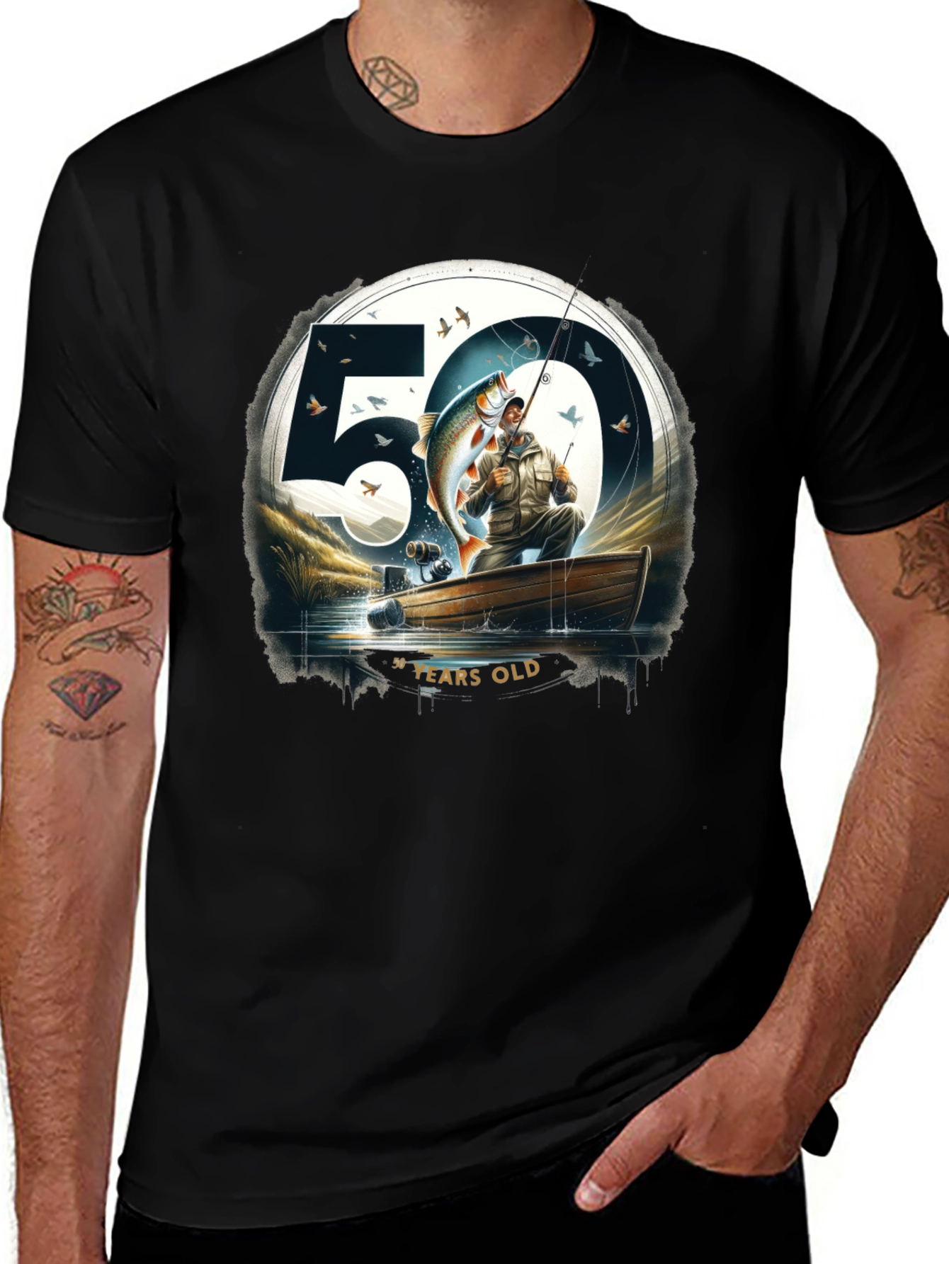 Variant 10 of 50 Years Old Fishing T-Shirt