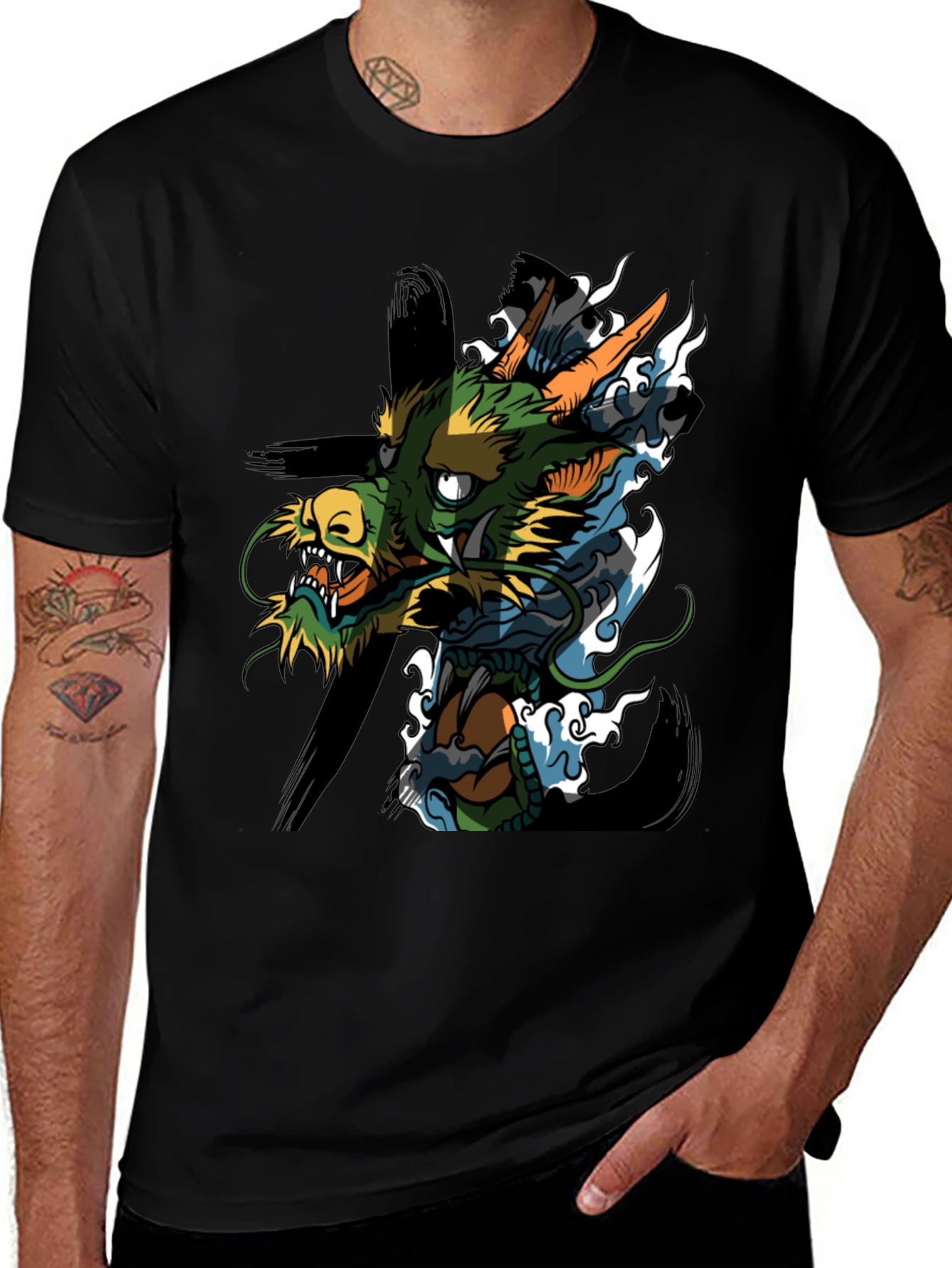 Variant 7 of Dragon Graphic Tee - Stylish Streetwear