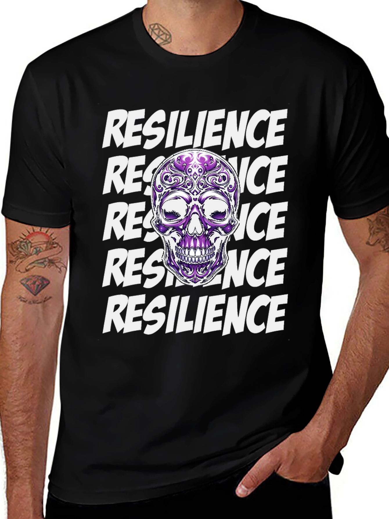 Variant 20 of Resilience Skull Graphic T-Shirt - Stylish & Bold