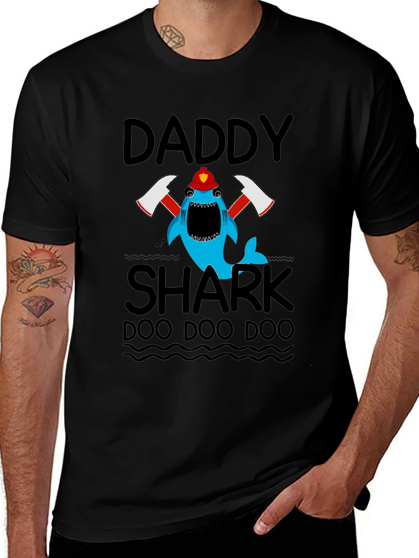 Variant 15 of Daddy Shark Firefighter T-Shirt
