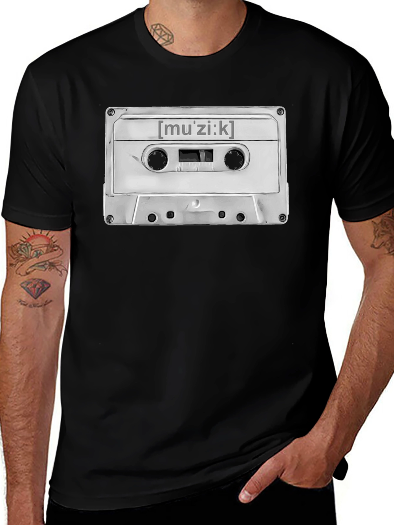 Variant 13 of Retro Muzik Cassette Tape Graphic Tee