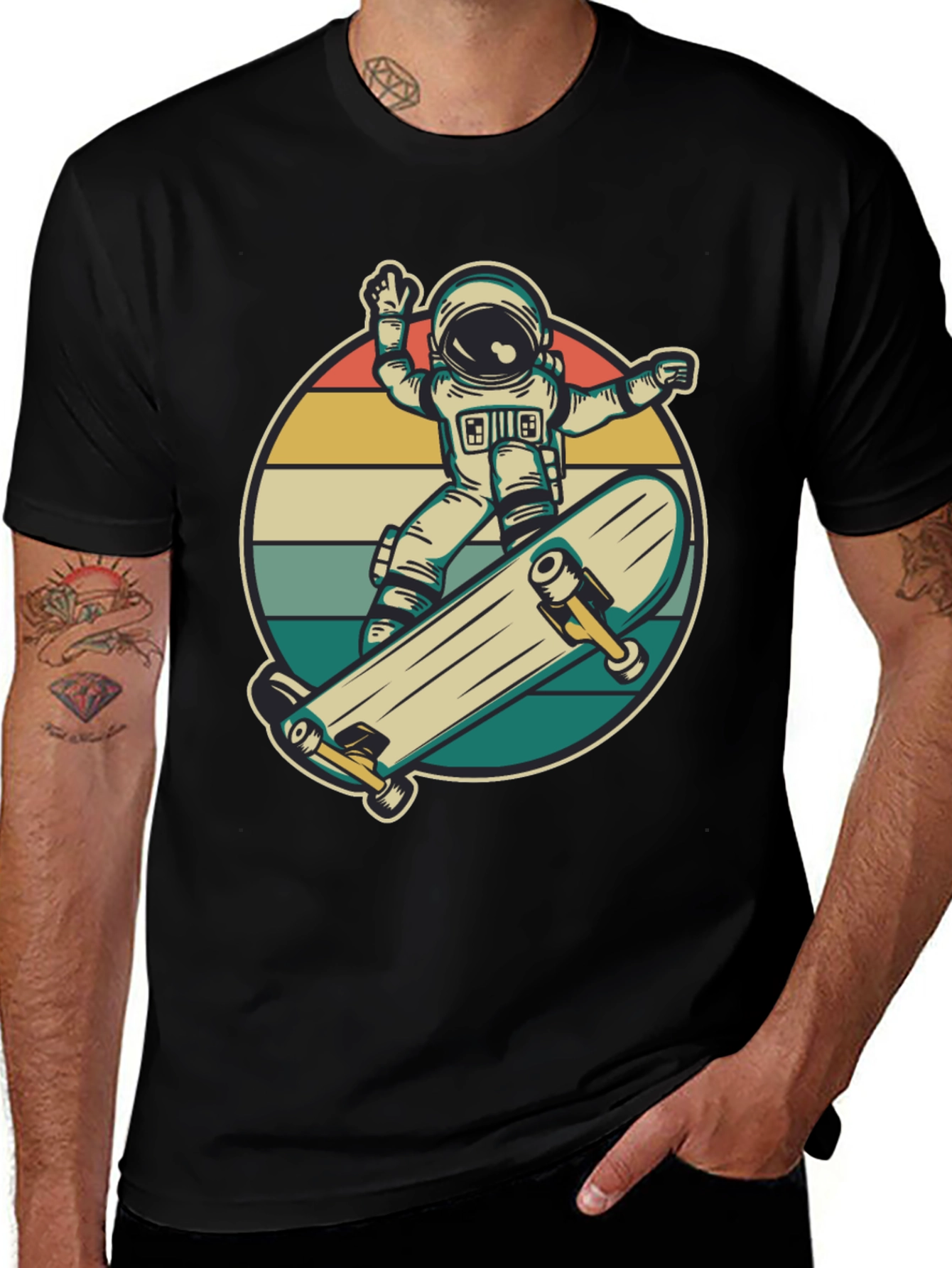 Variant 2 of Skateboarding Astronaut Graphic Tee