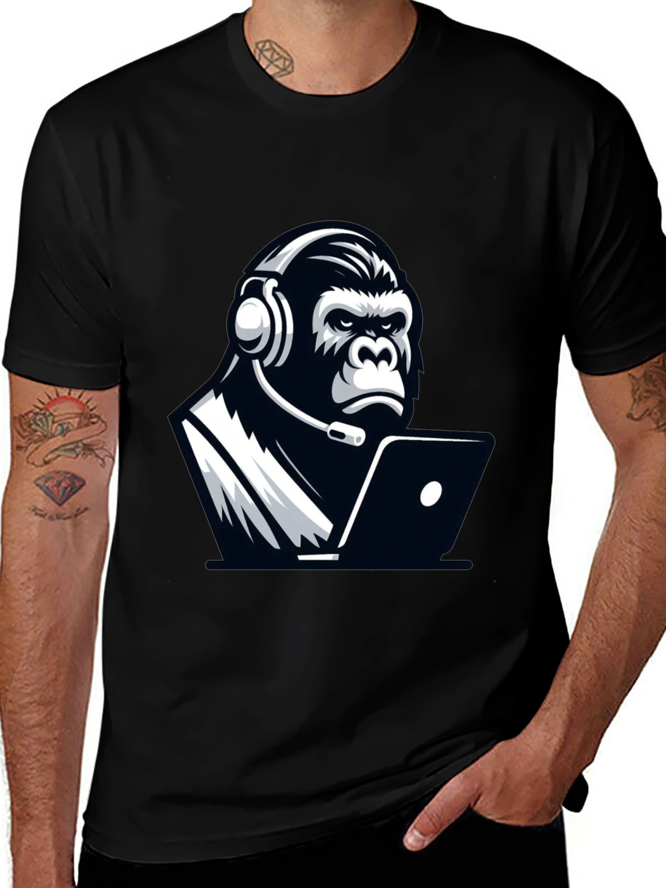 Variant 25 of Gamer Gorilla T-Shirt - Cool Graphic Tee