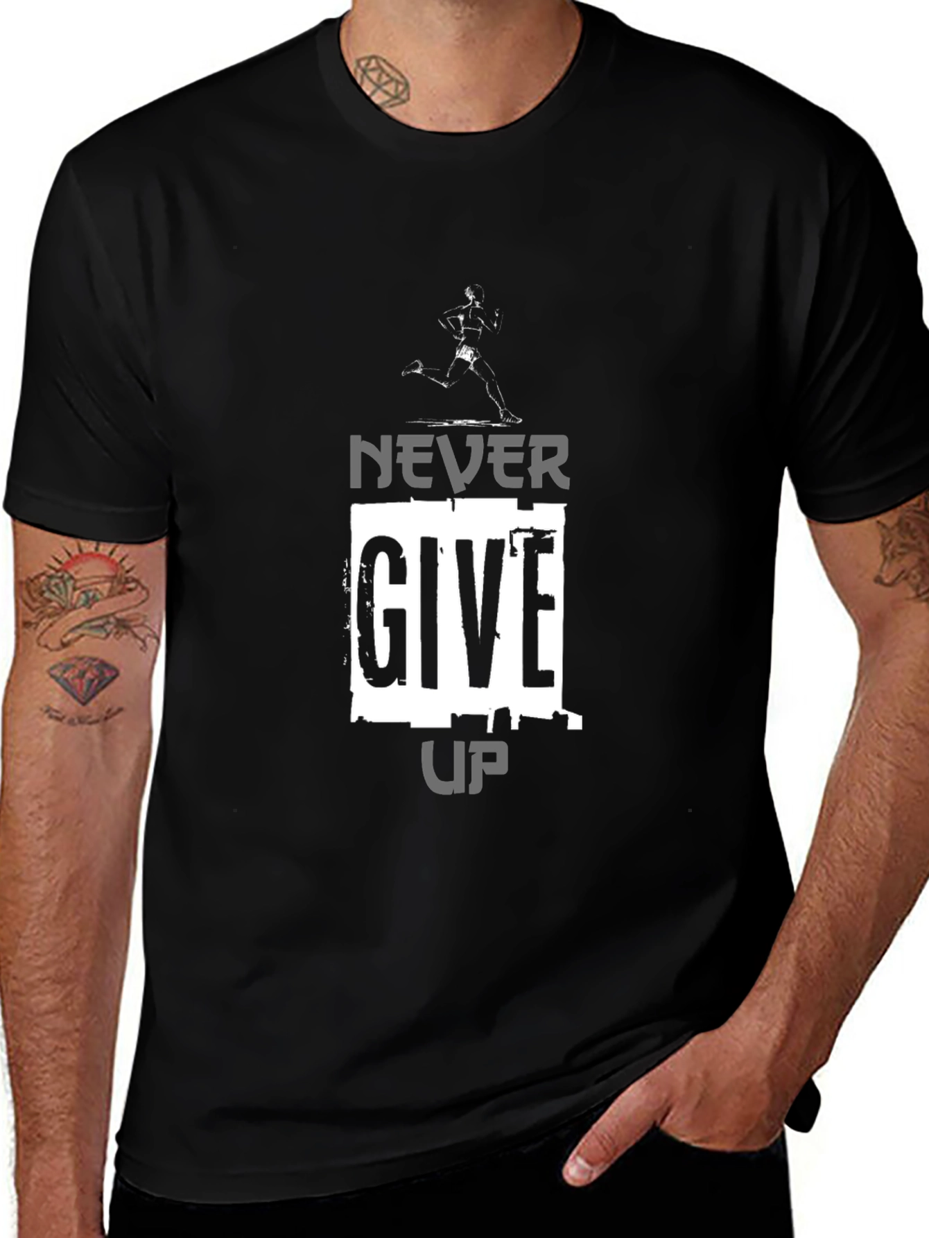 Variant 21 of Never Give Up Graphic T-Shirt