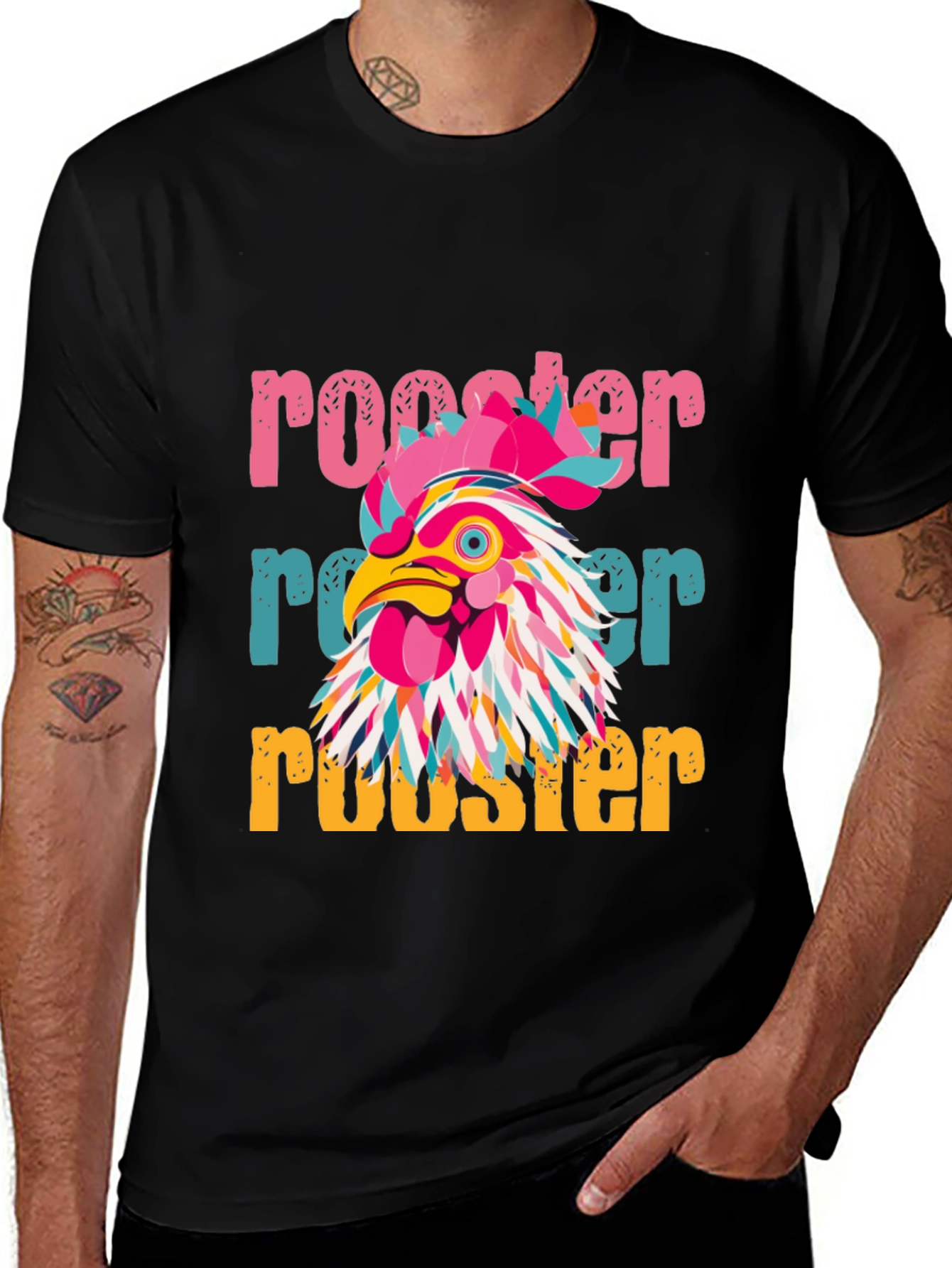 Variant 8 of Rooster Graphic Tee - Vibrant & Unique Design
