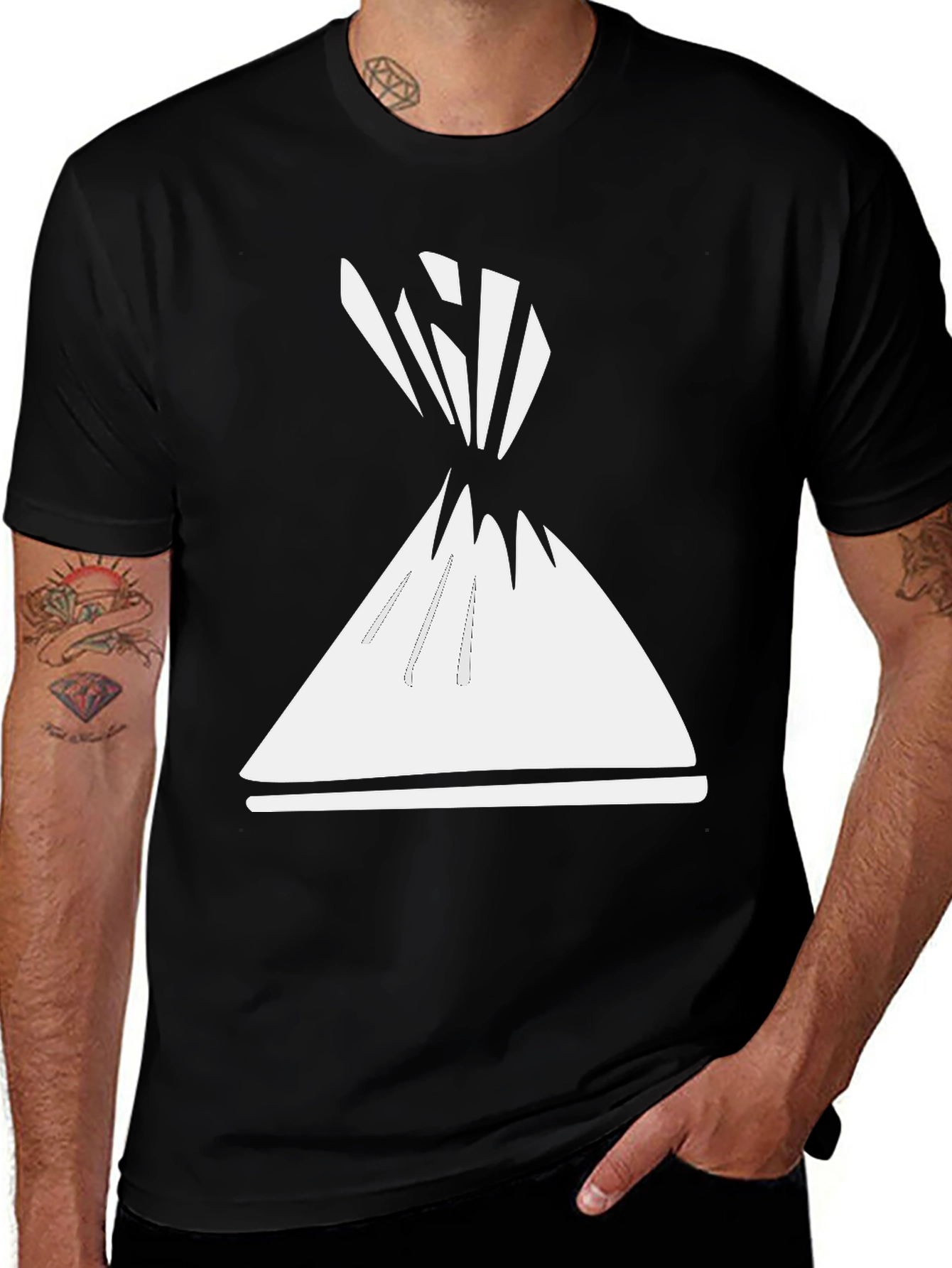 Variant 25 of Abstract Cone Graphic Tee - Modern Style