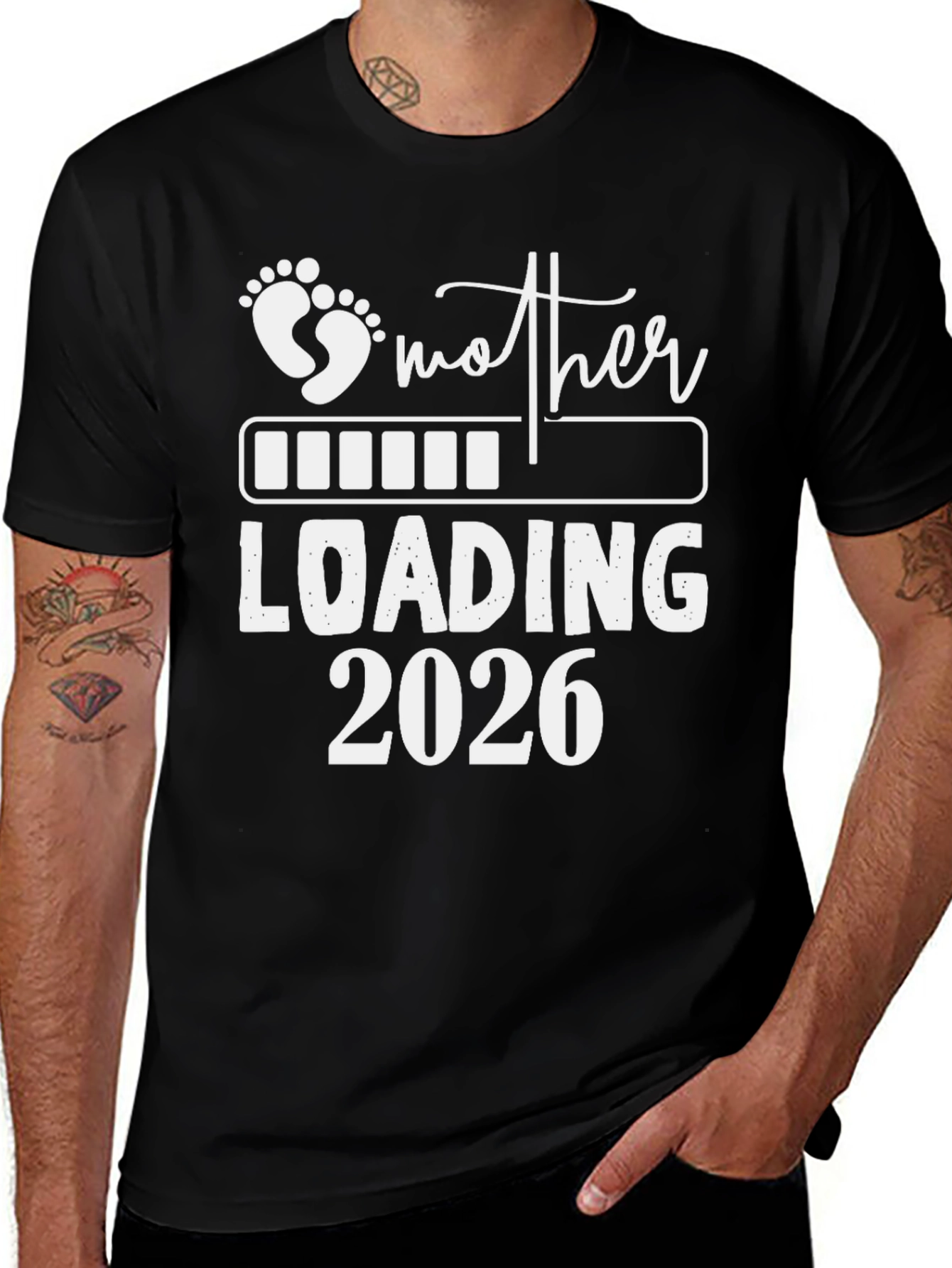 Mother Loading 2026 T-Shirt, Pregnancy Announcement Tee
