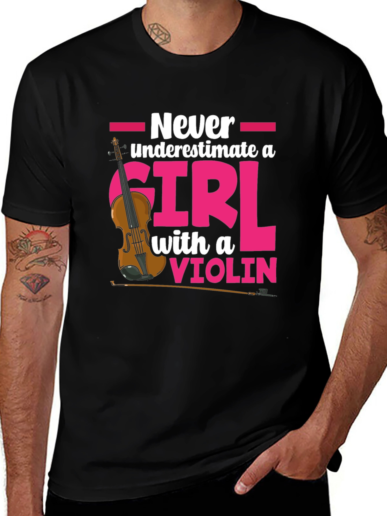 Variant 26 of Violin Girl T-Shirt - Music Lover Tee