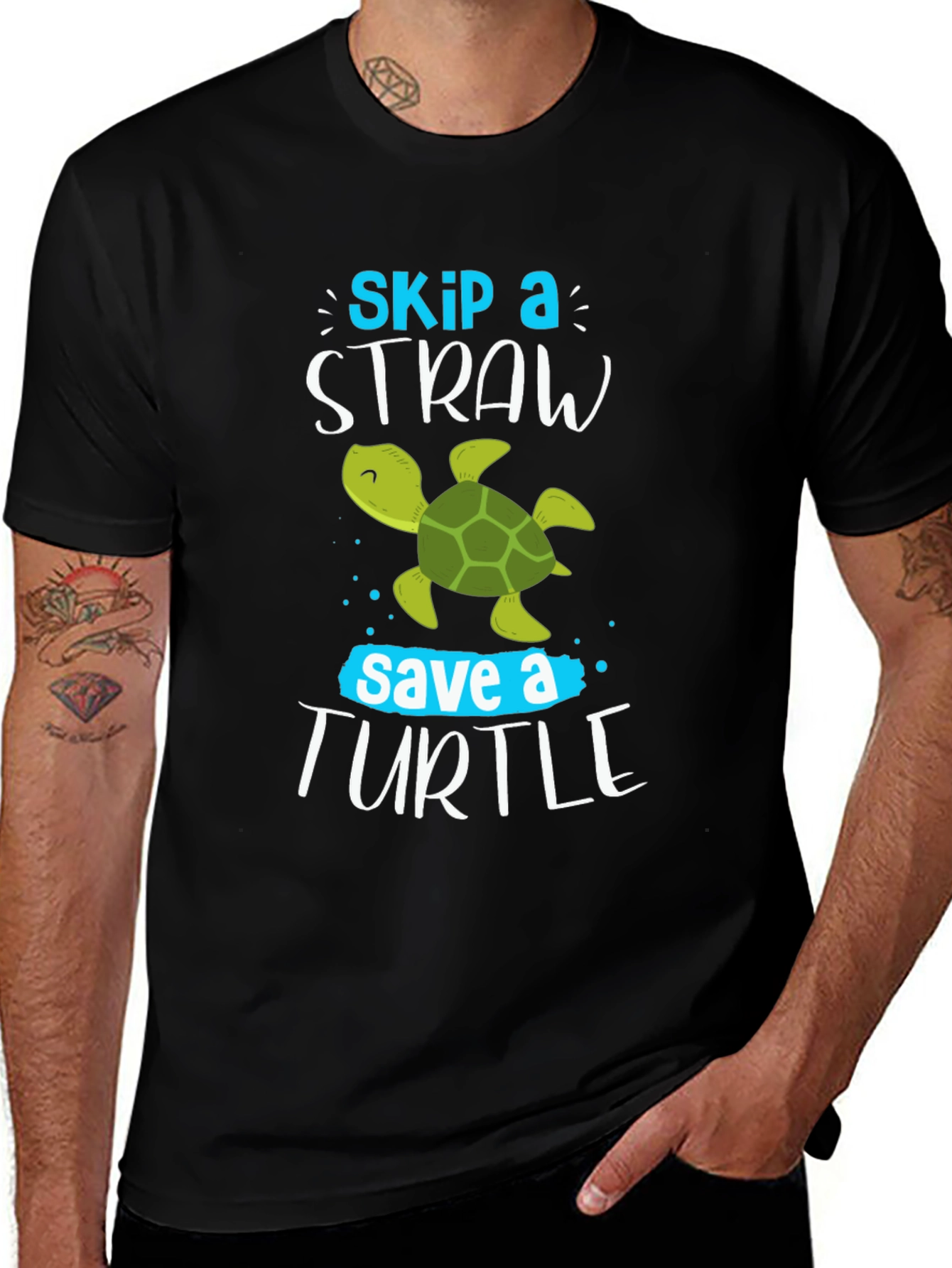 Variant 11 of Skip a Straw, Save a Turtle T-Shirt