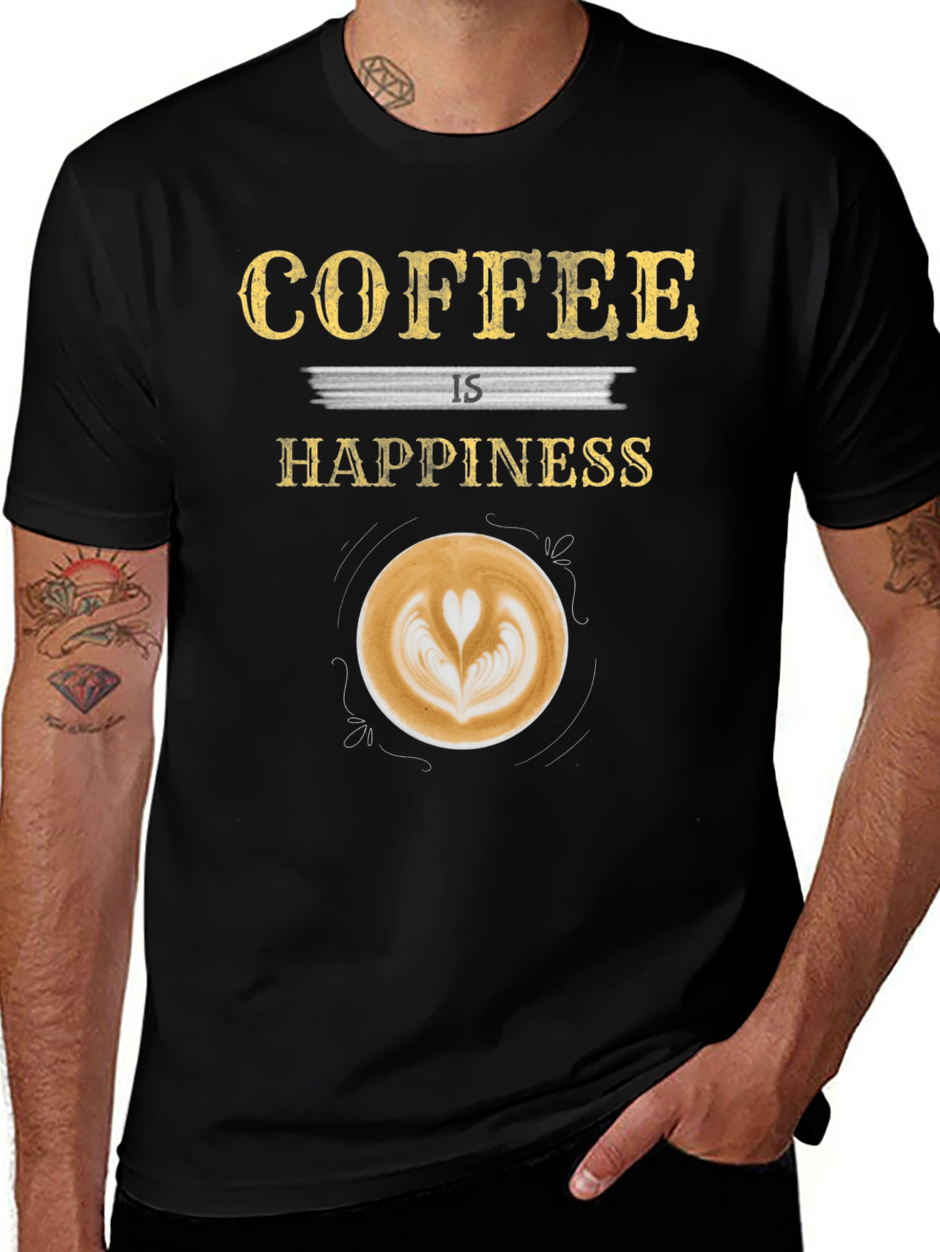 Variant 21 of Coffee is Happiness Graphic T-Shirt