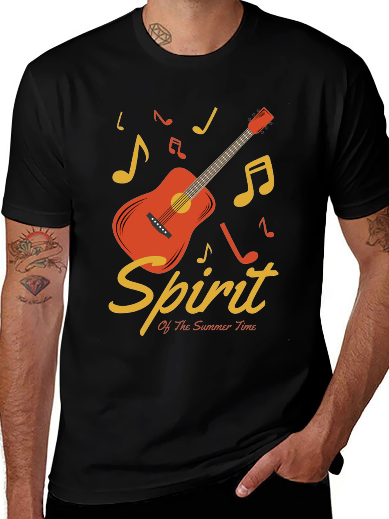 Variant 26 of Summer Spirit Guitar Graphic T-Shirt