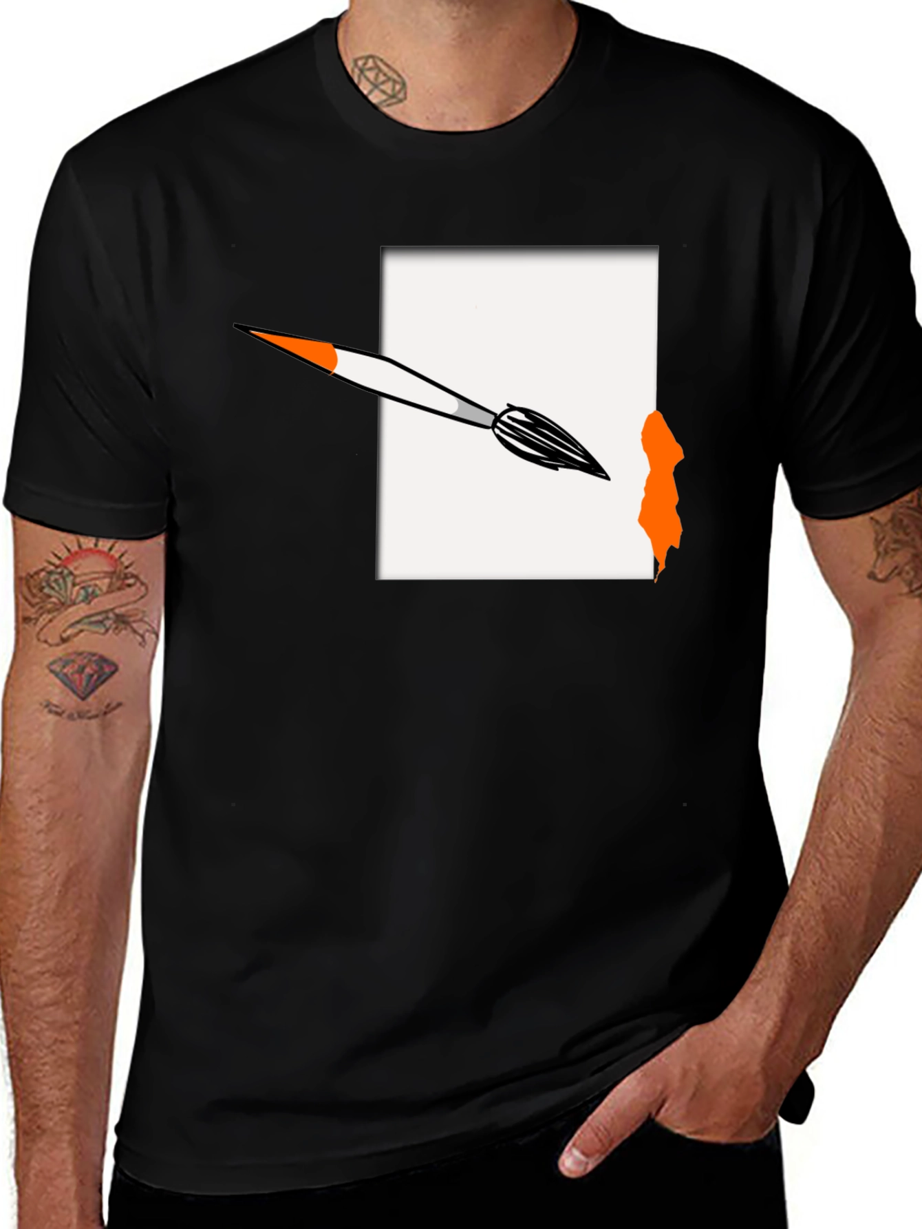 Variant 4 of Artistic Brushstroke Graphic Tee