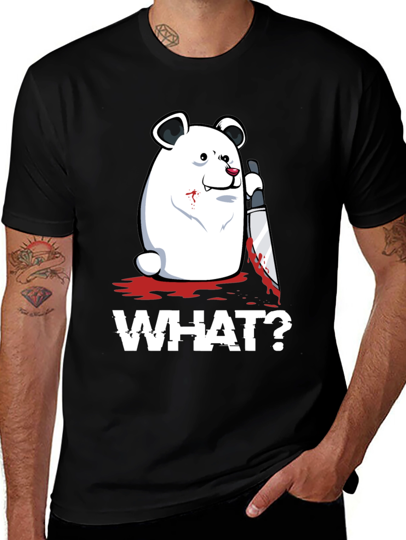 Variant 7 of Funny Bear Graphic Tee - WHAT?