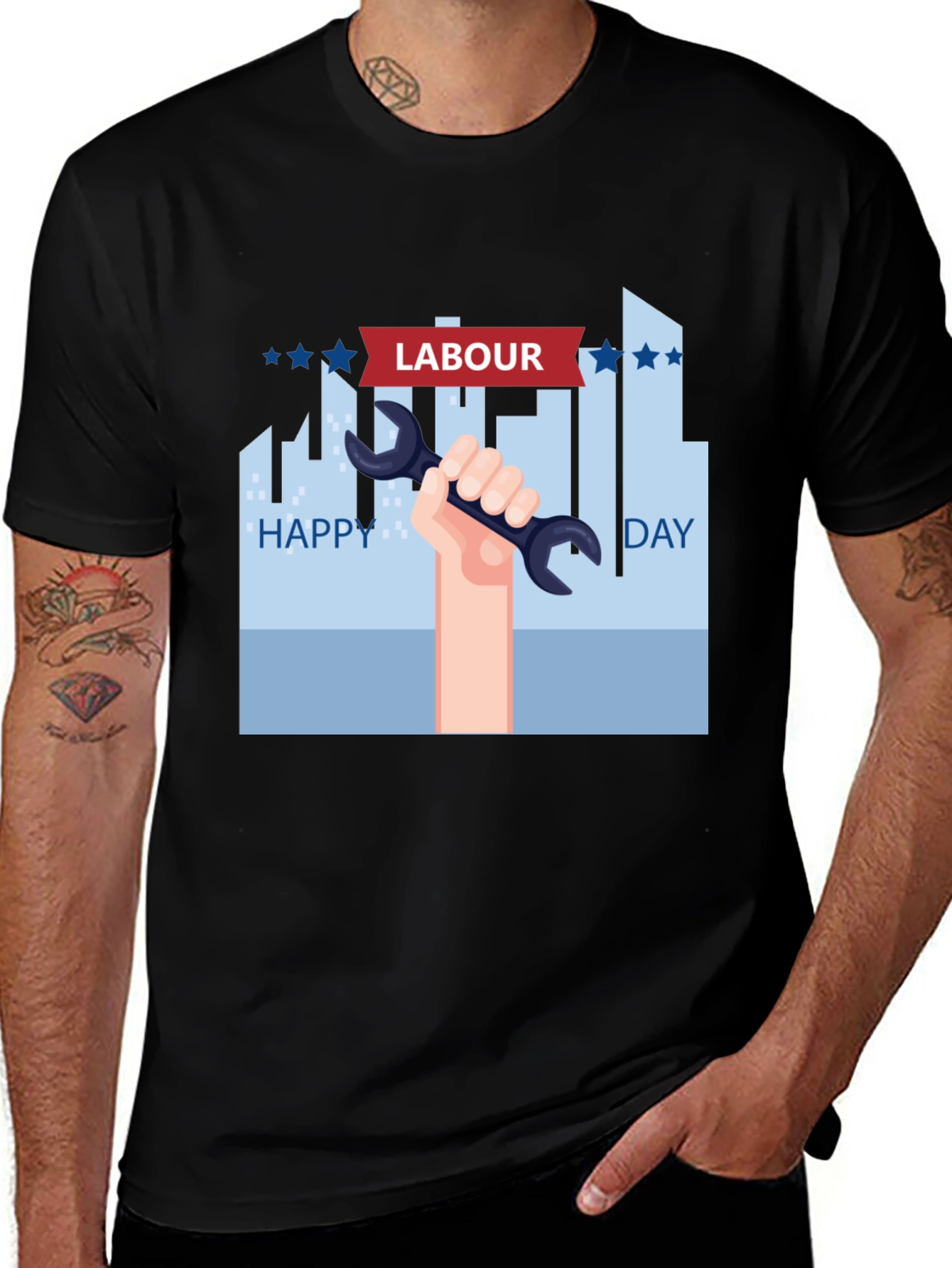Labour Day T-Shirt, Wrench Design