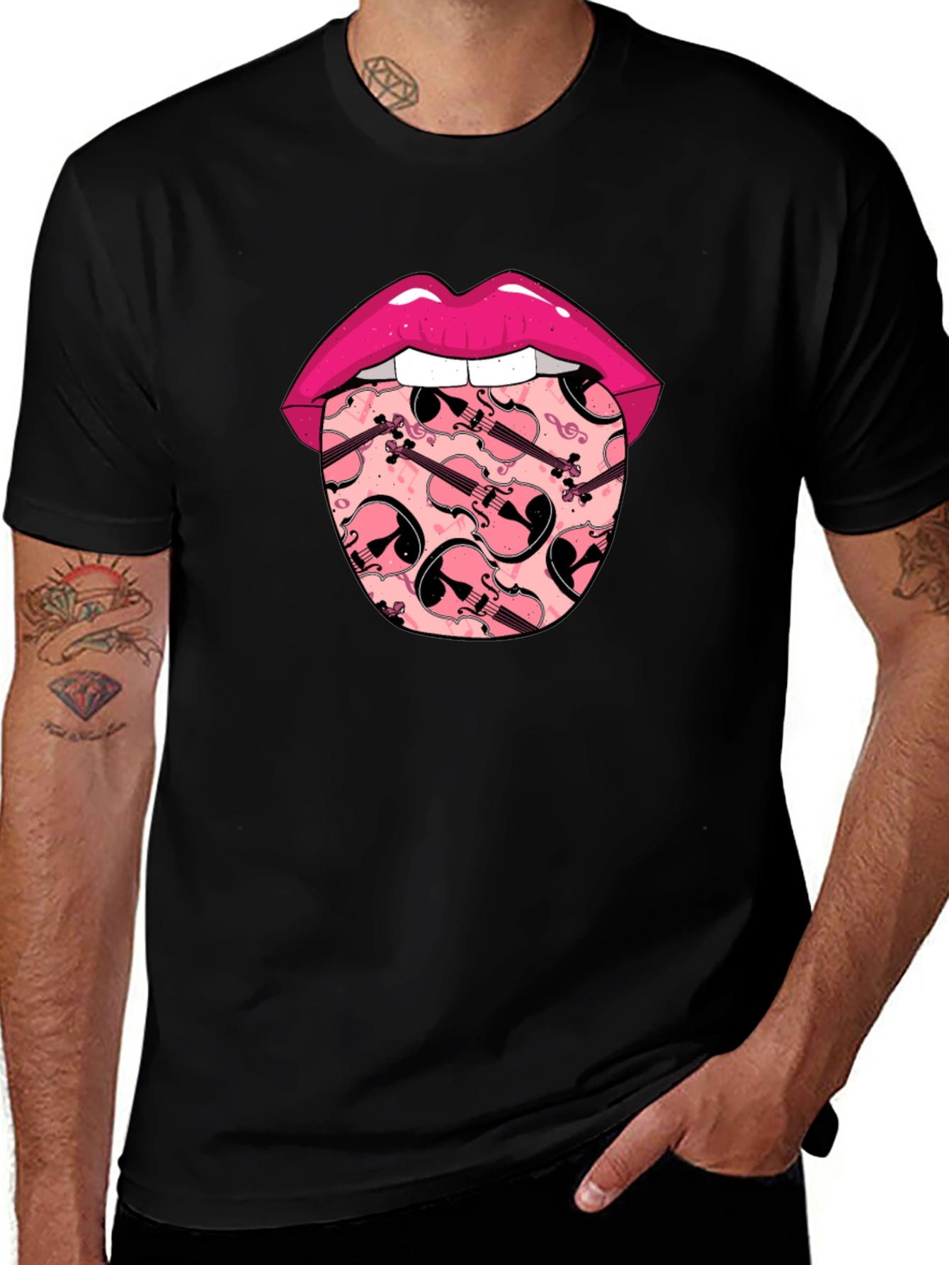 Variant 26 of Musical Lips Graphic Tee - Unique Statement Shirt