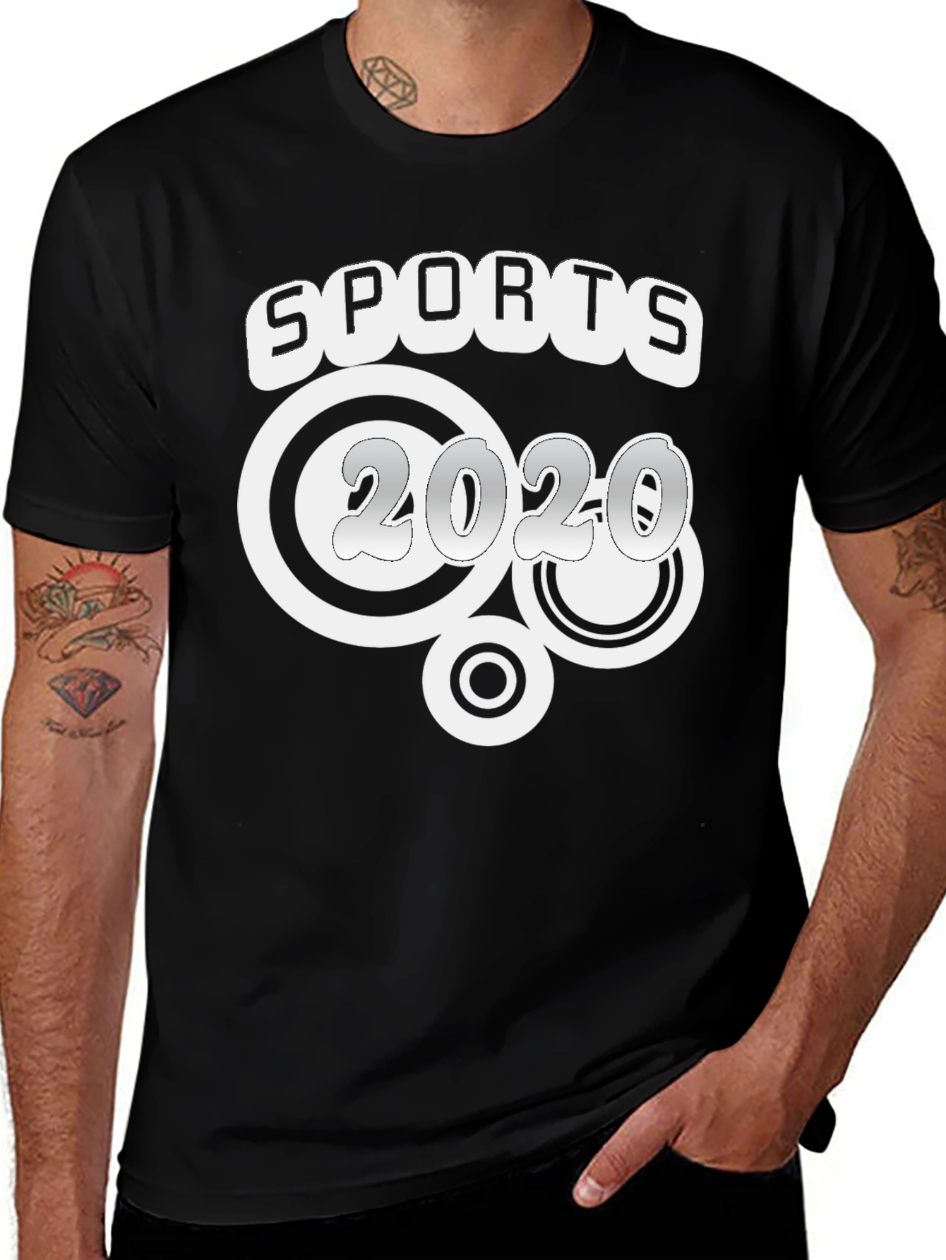 Sports 2020 Black Graphic T-Shirt