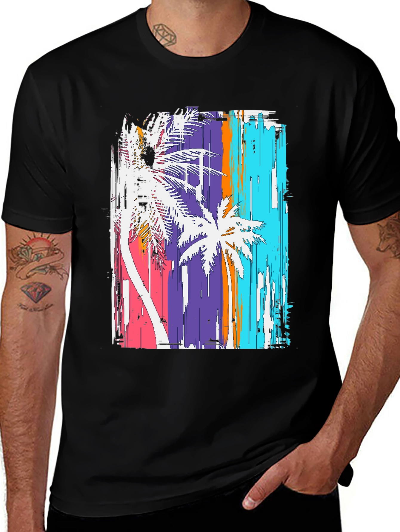 Variant 16 of Retro Palm Tree Graphic Tee