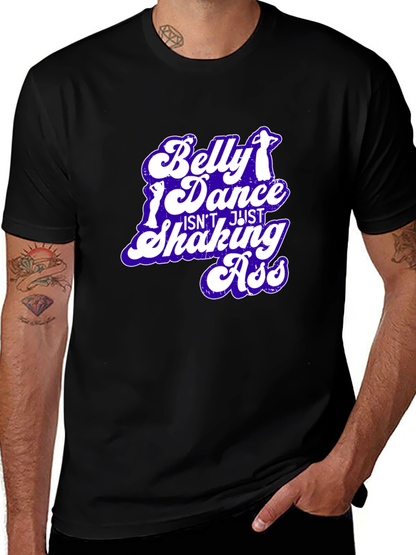 Variant 11 of Belly Dance T-Shirt - Not Just Shaking Ass - Funny Dance Tee