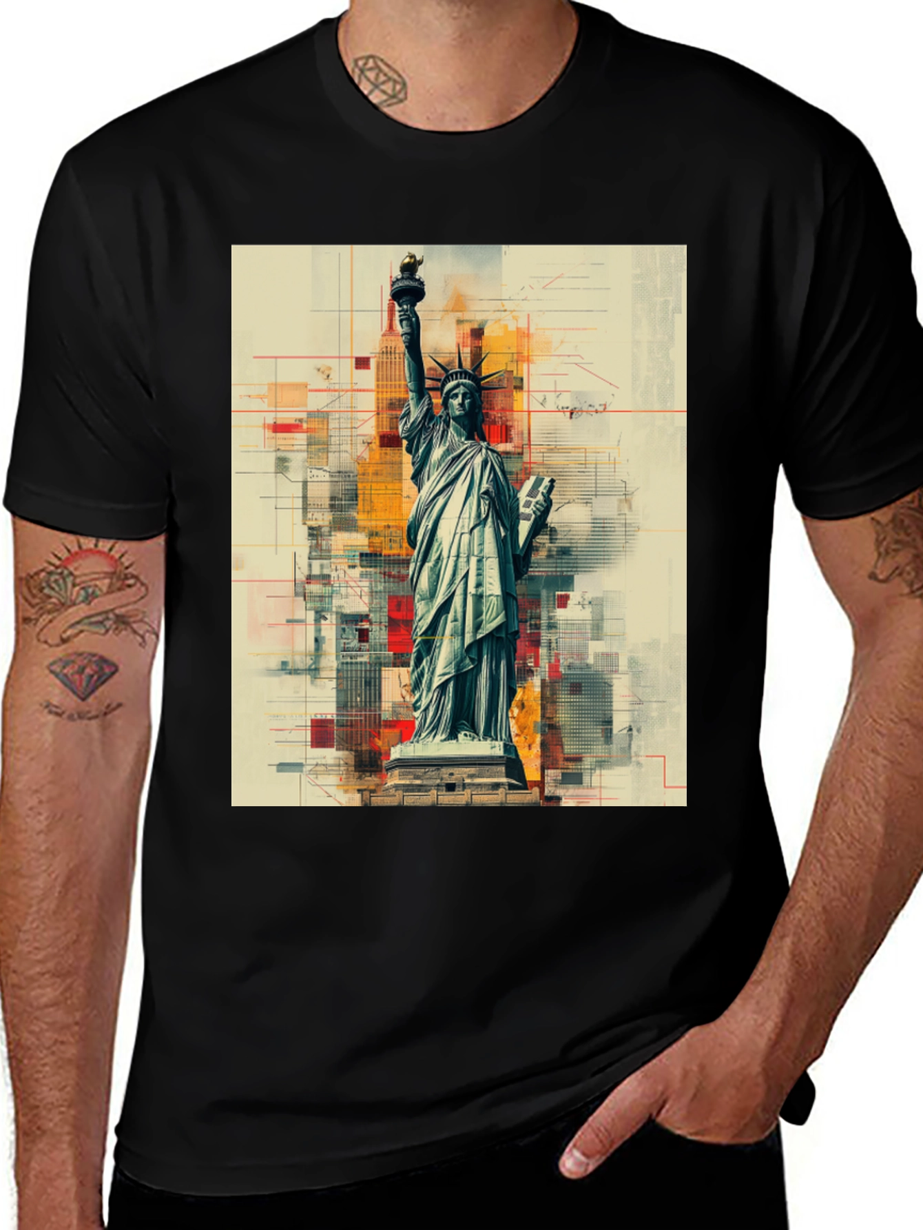 Variant 28 of Liberty Graphic Tee - Modern Statue of Liberty Design