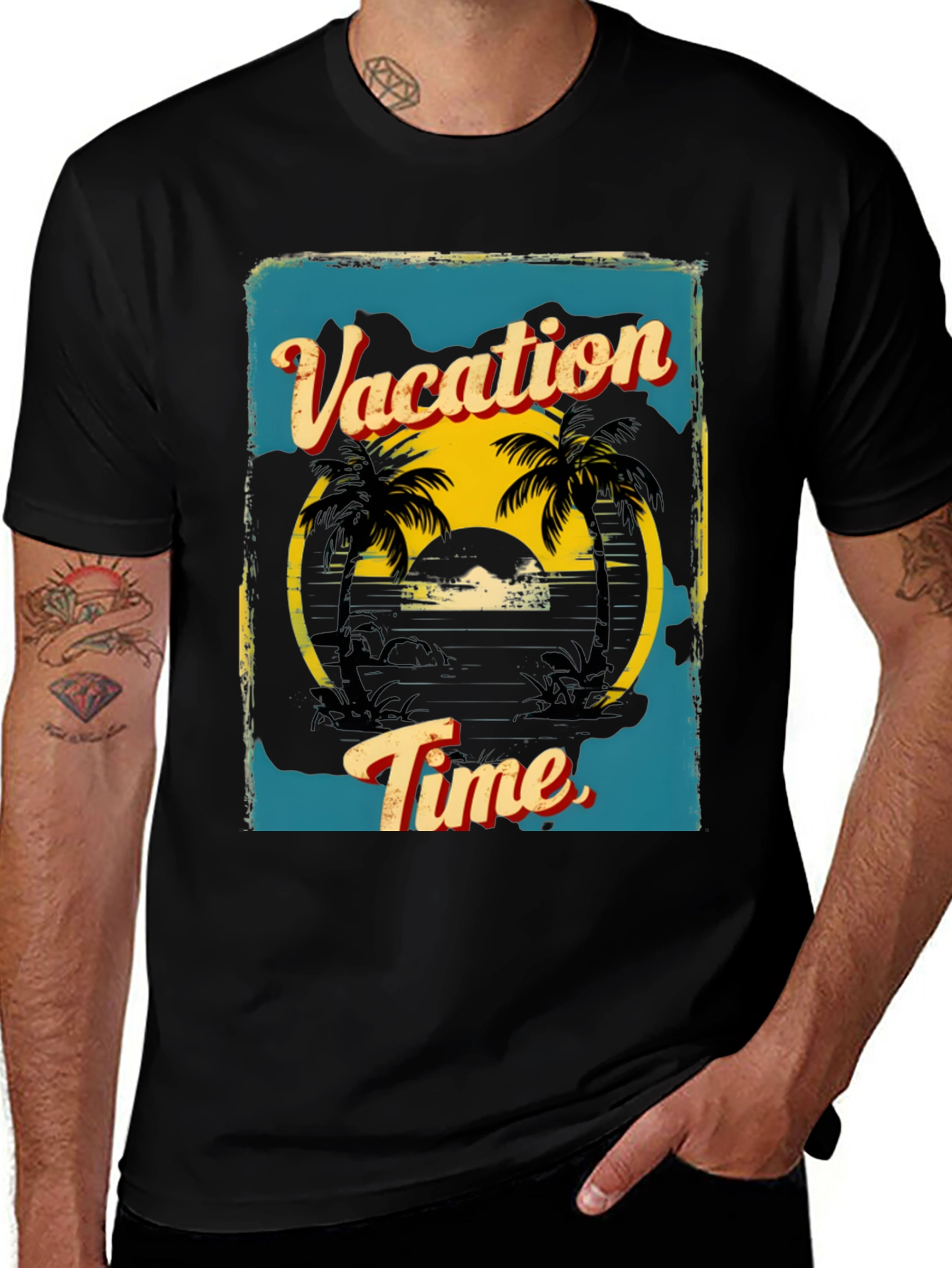 Variant 20 of Vacation Time Graphic Tee - Island Vibes