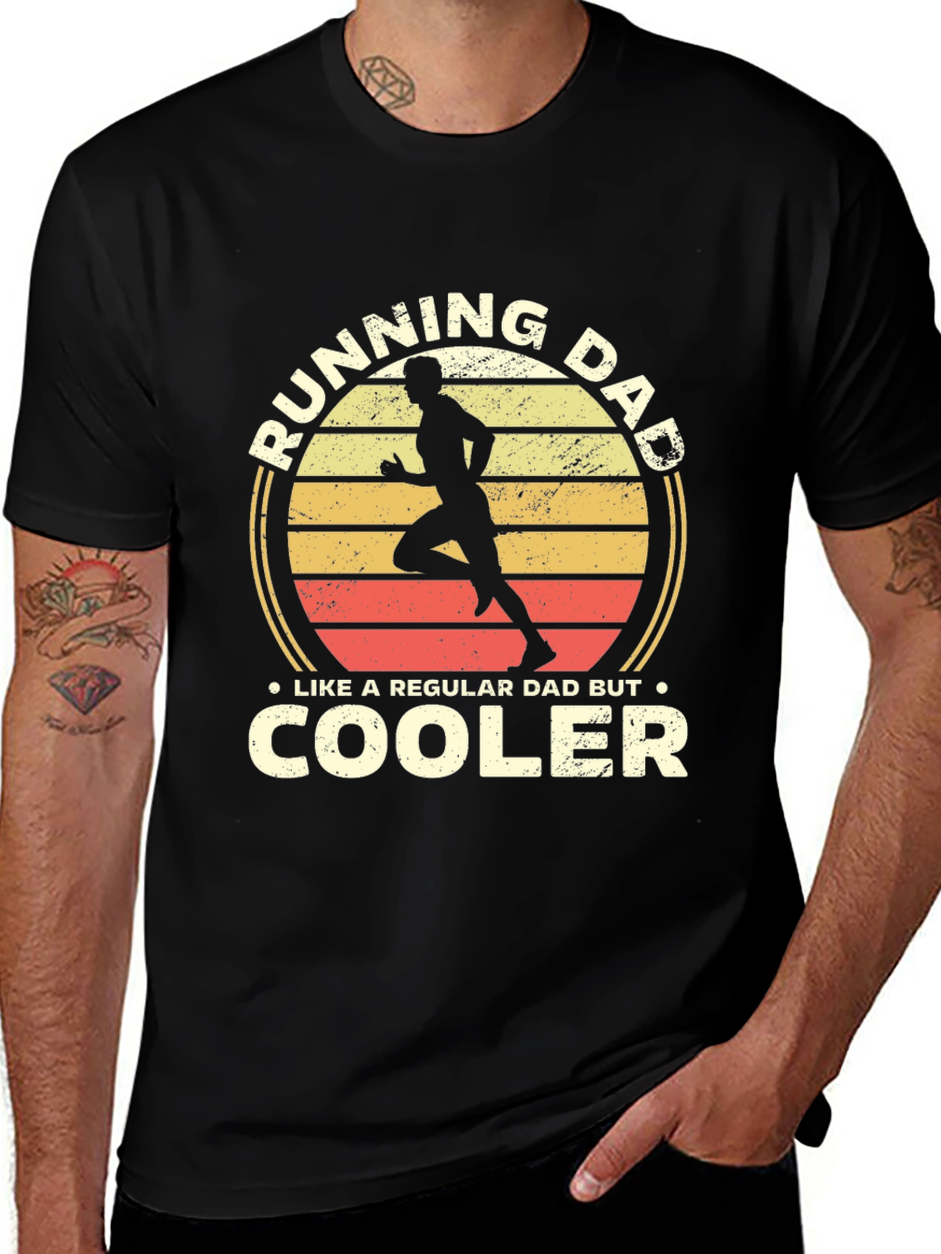 Variant 30 of Running Dad T-Shirt - Like a Regular Dad But Cooler!